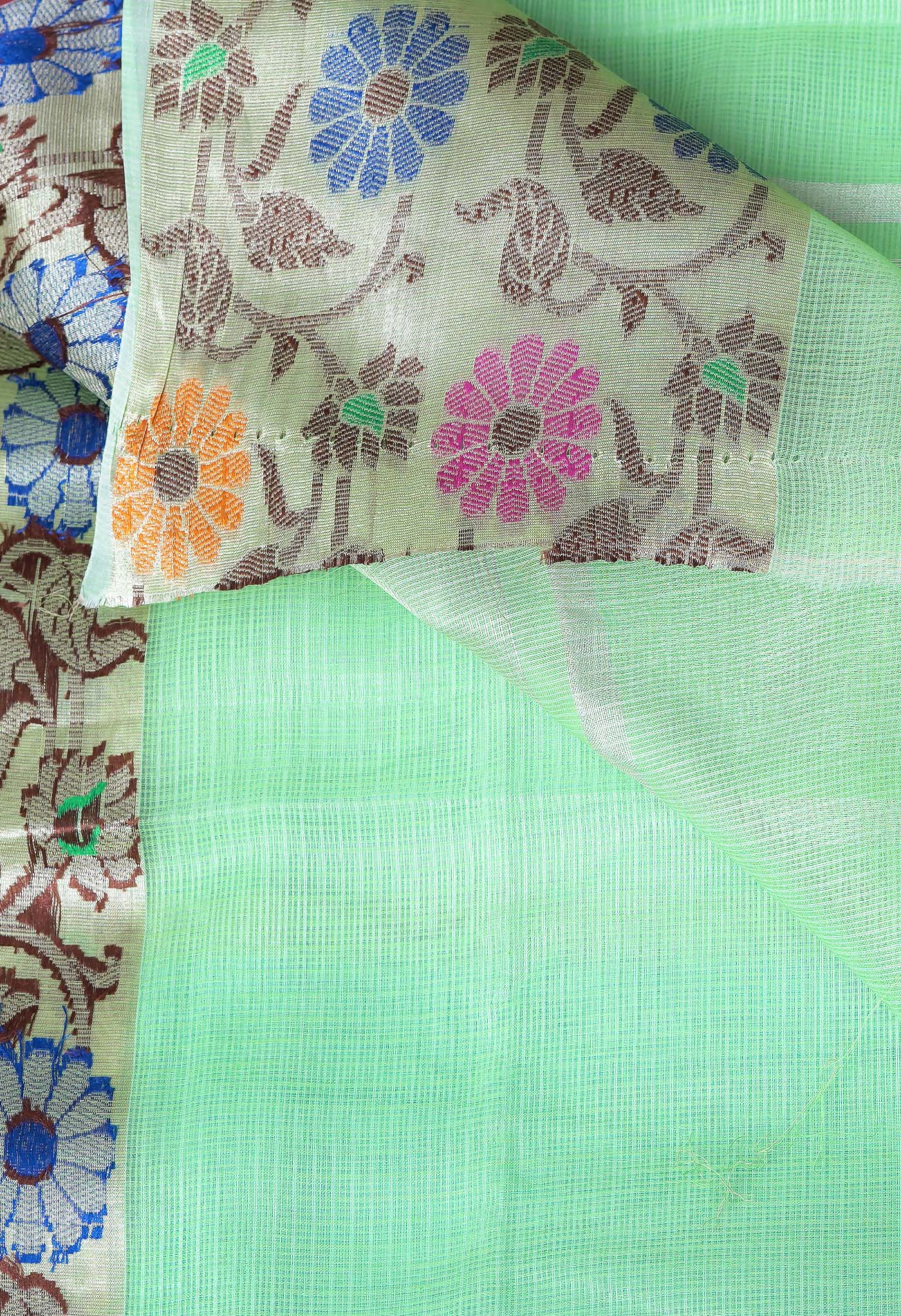 Green Pure Banarasi Kota Saree-UNM82940