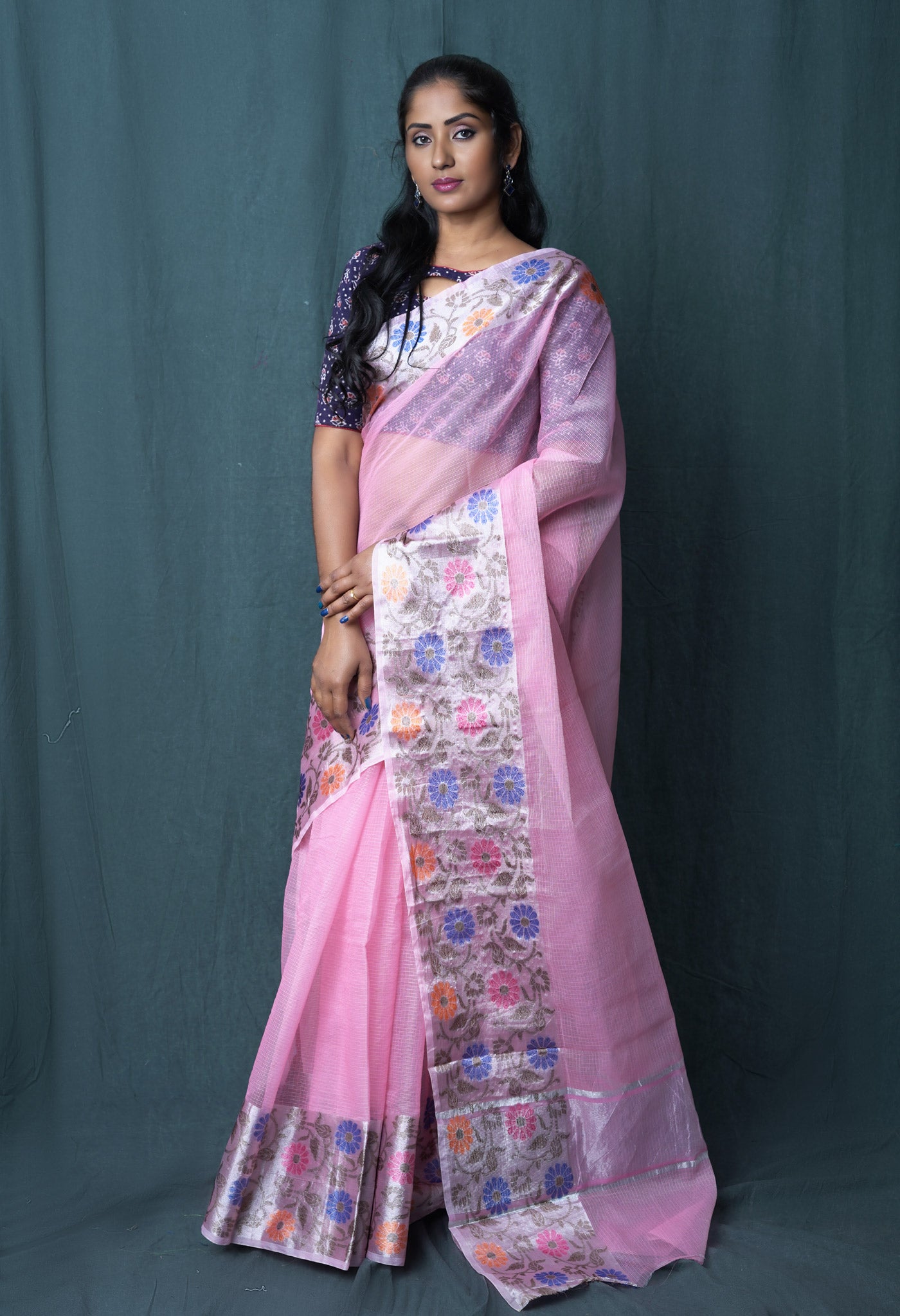 Pink Pure Banarasi Kota Saree-UNM82941
