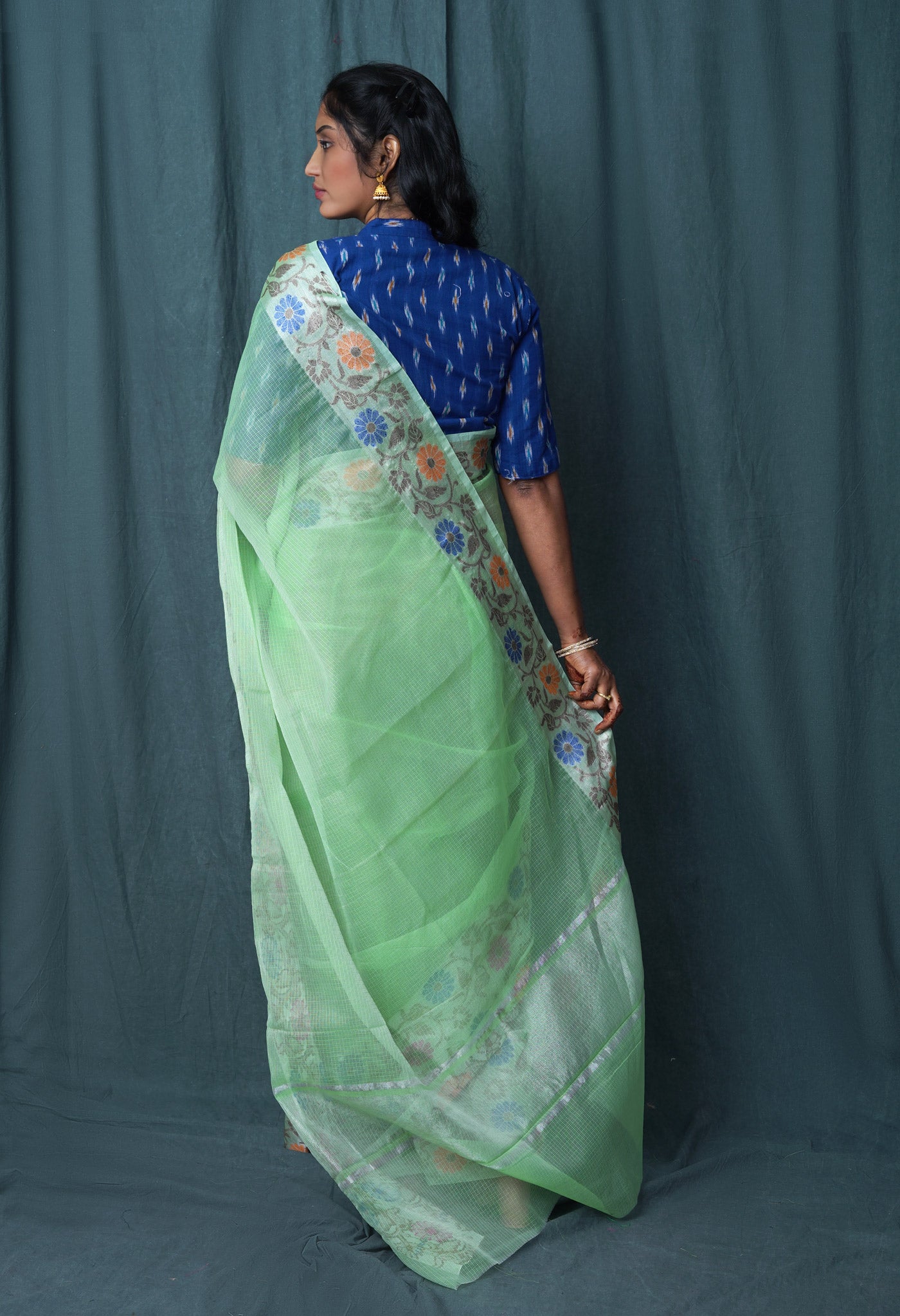 Green Pure Banarasi Kota Saree-UNM82942