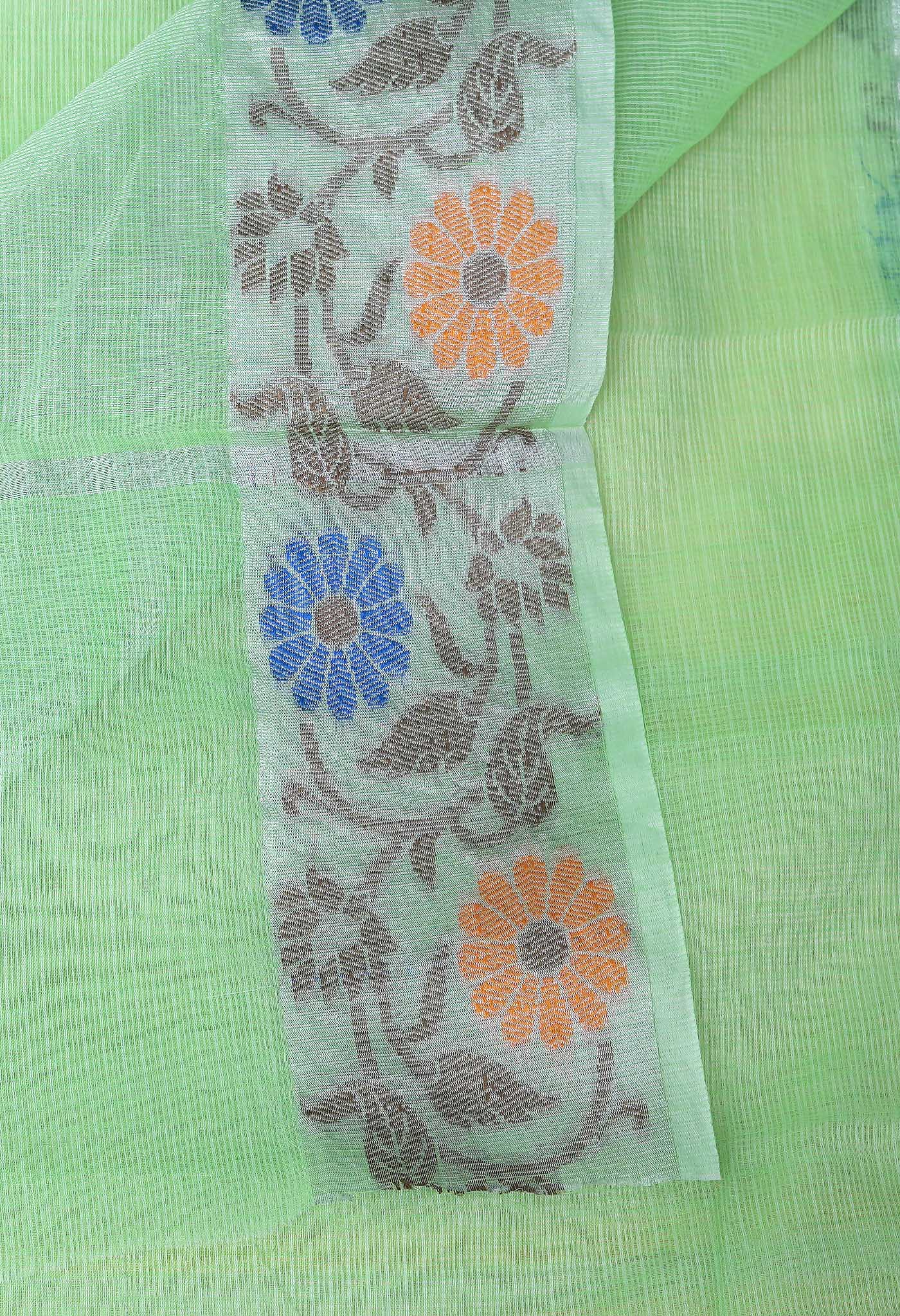 Green Pure Banarasi Kota Saree-UNM82942