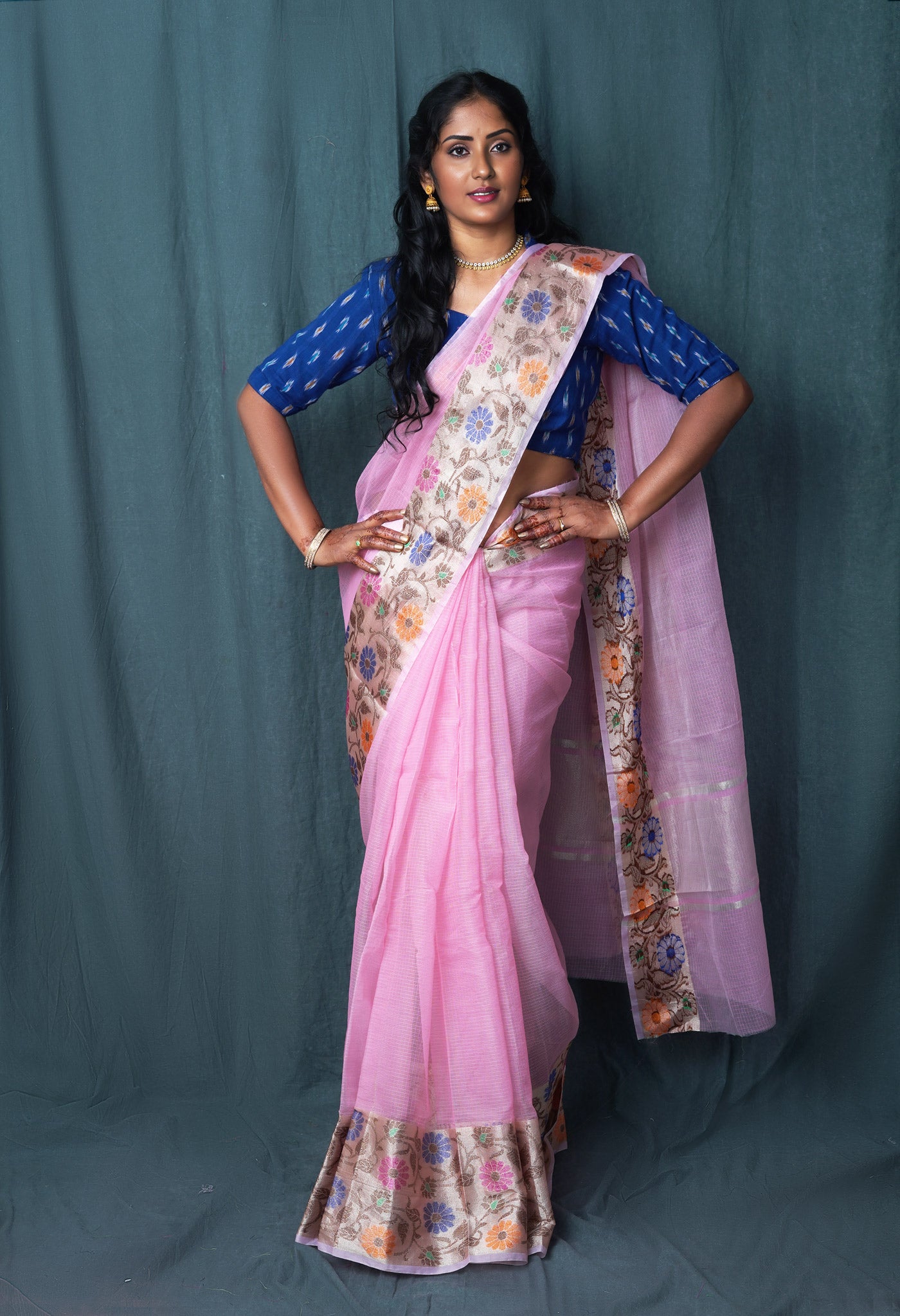Pink Pure Banarasi Kota Saree-UNM82943