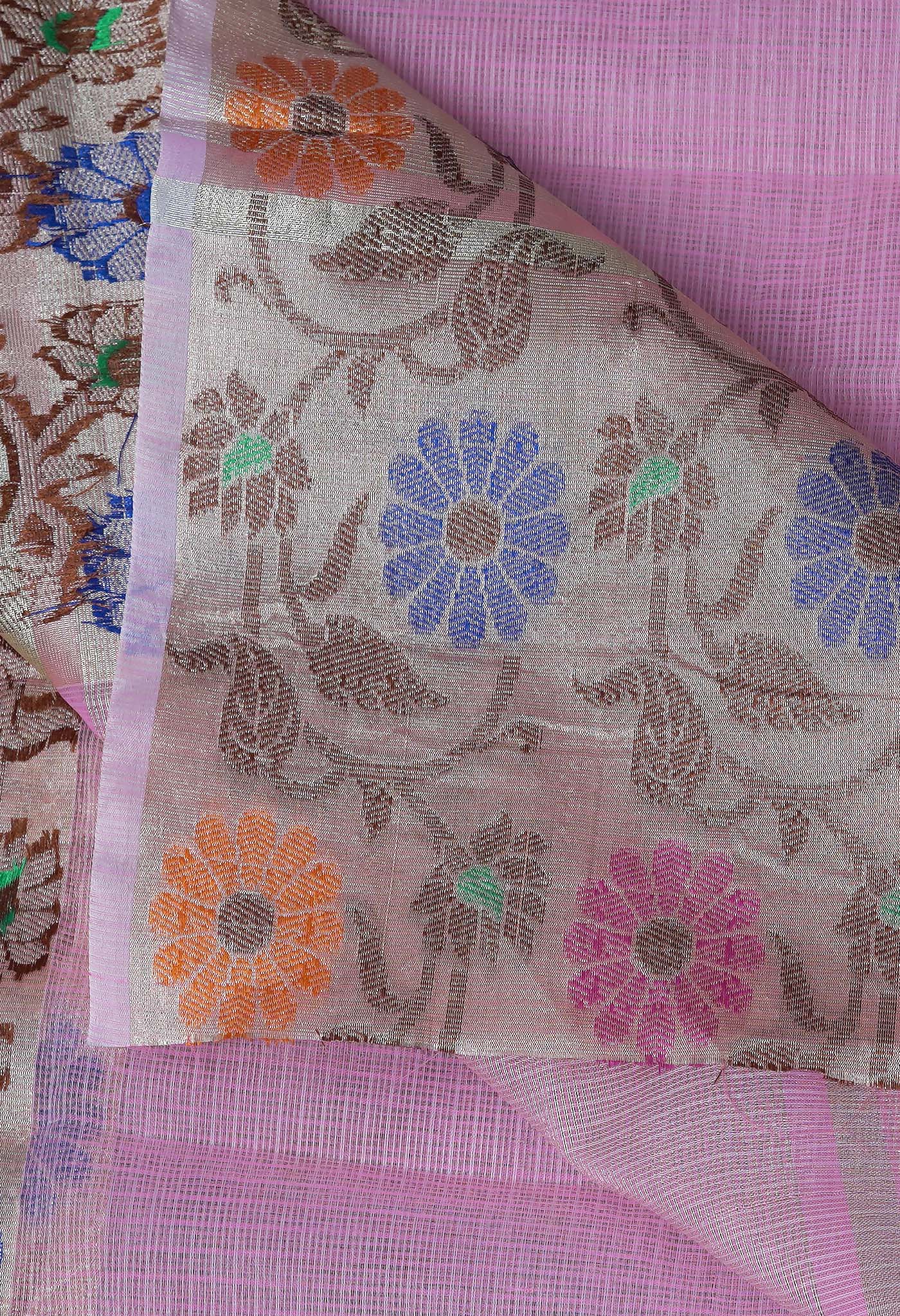 Pink Pure Banarasi Kota Saree-UNM82943