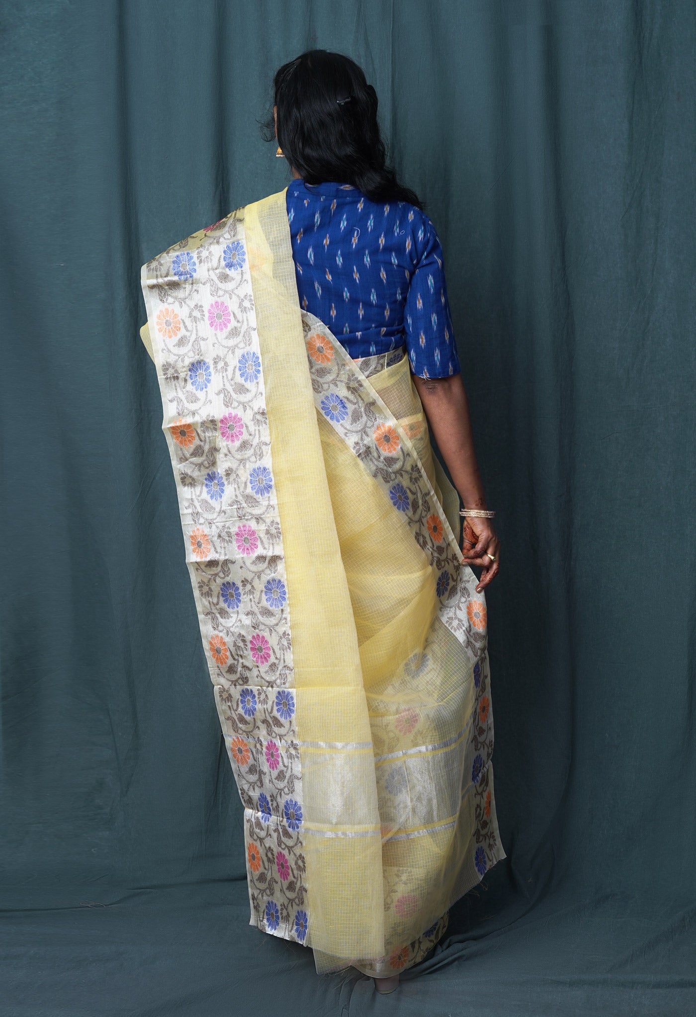 Yellow Pure Banarasi Kota Saree-UNM82944