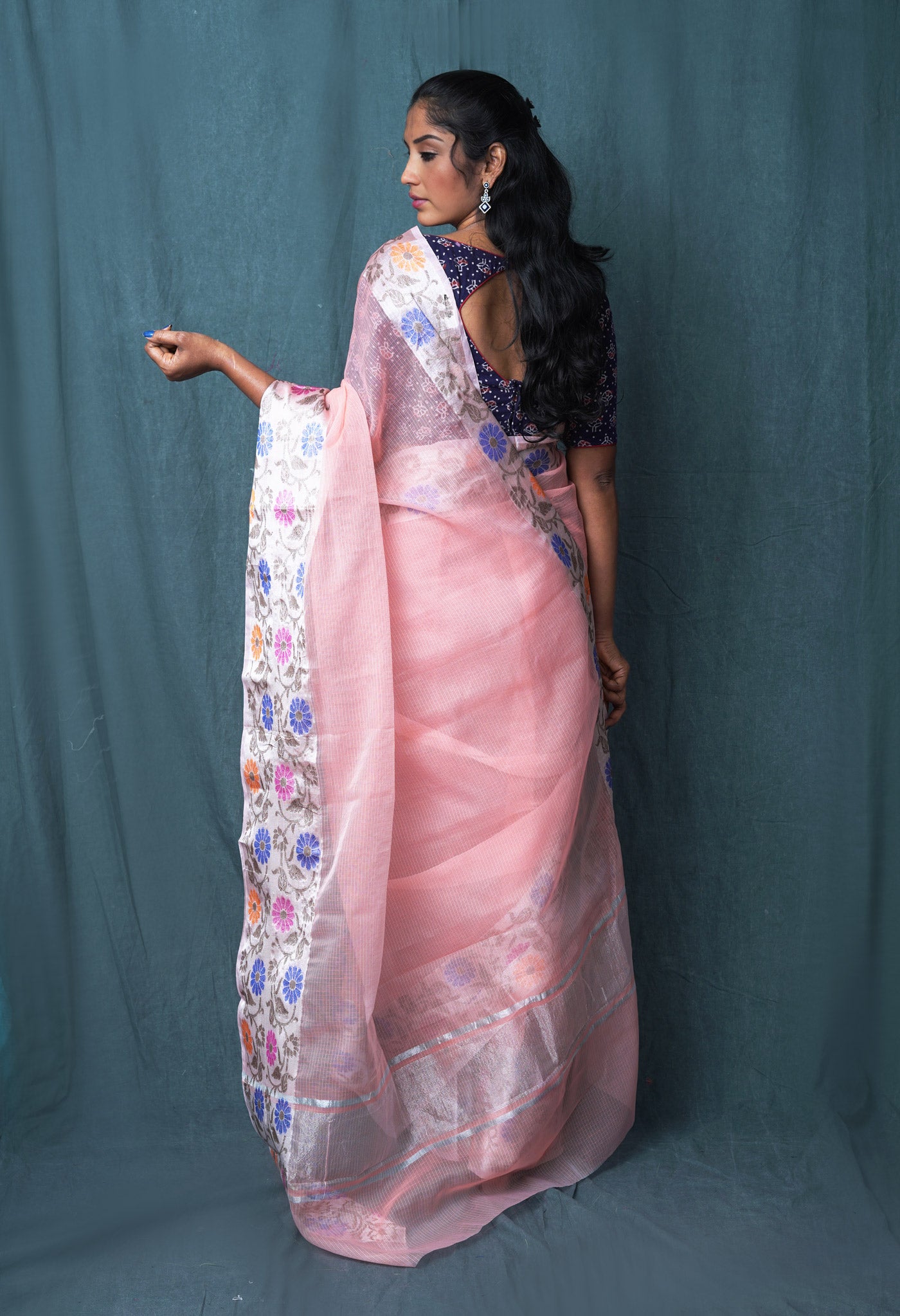 Orange Pure Banarasi Kota Saree-UNM82945