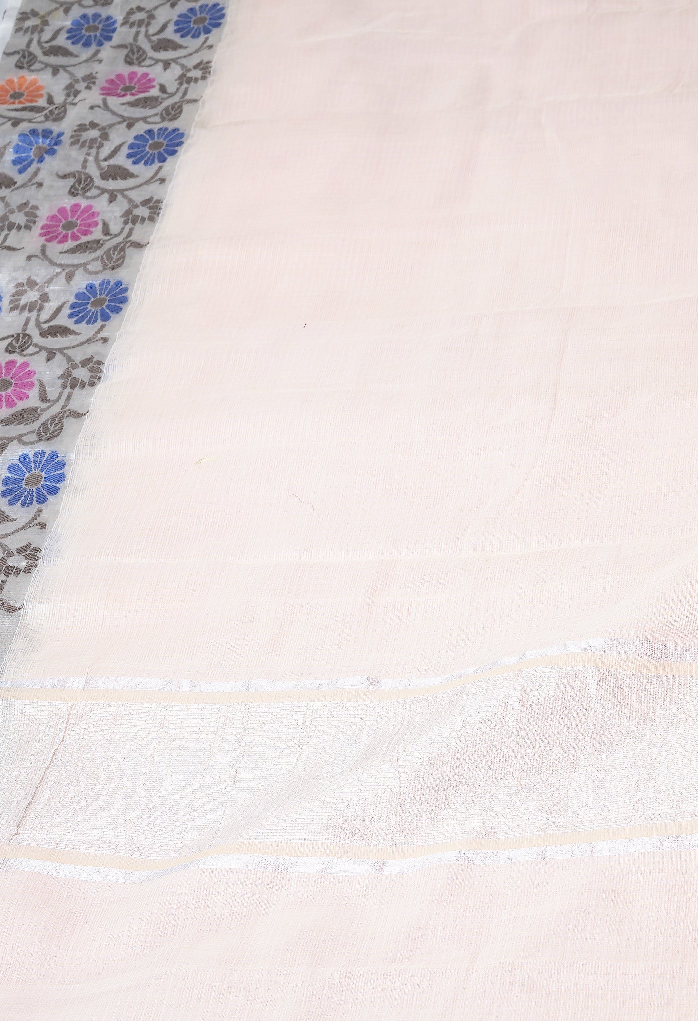 Cream Pure Banarasi Kota Saree-UNM82946