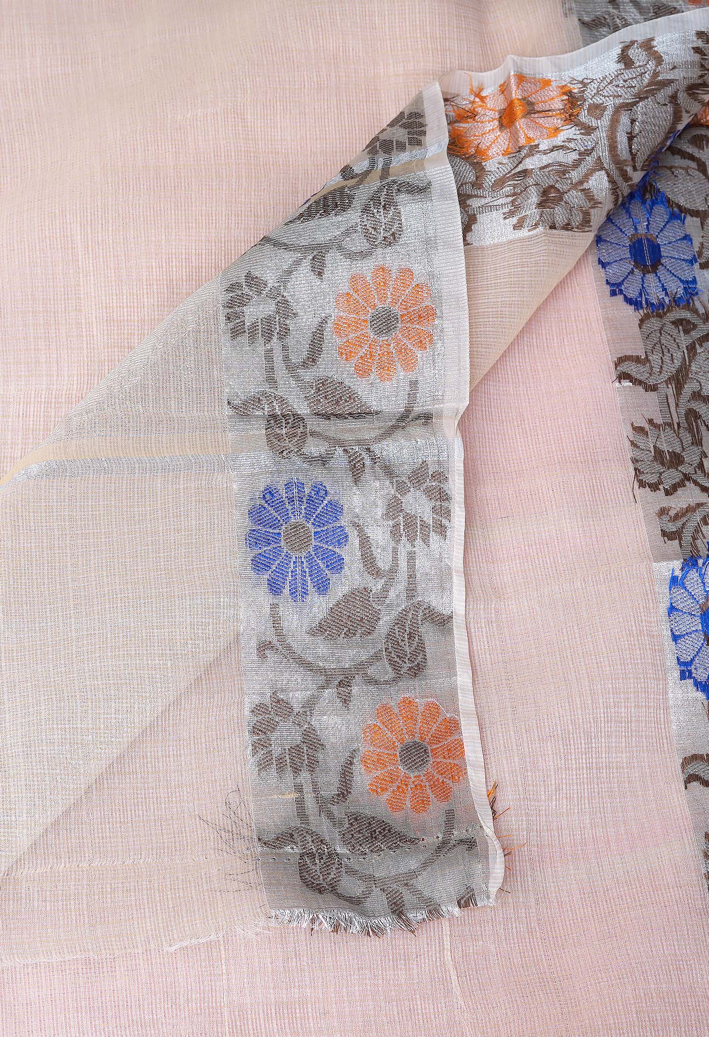 Cream Pure Banarasi Kota Saree-UNM82946