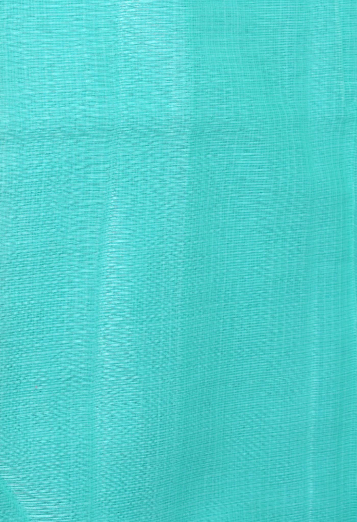 Turquoise Blue Pure Mirror Work Kota Saree-UNM82955