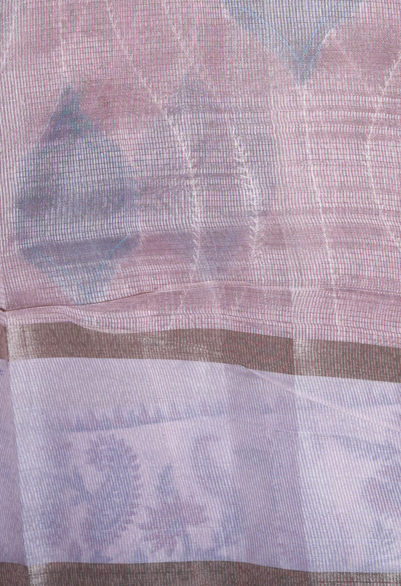 Pink Pure Banarasi Zari Weaving Checks and Applique With Emboridery Kota Saree-UNM82965