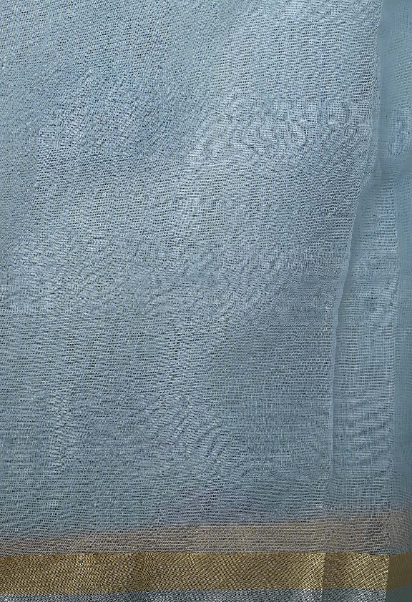 Grey Pure Hand Painted With Emboridery Kota Saree-UNM82978