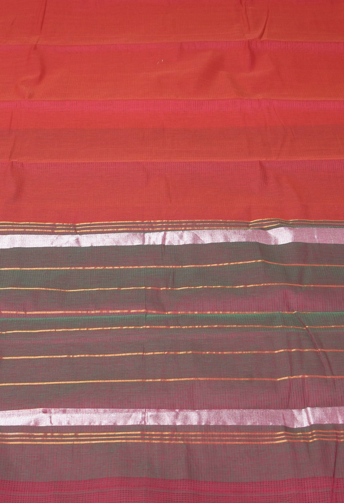 Red Pure Pavani Mangalgiri Cotton Saree-UNM82985