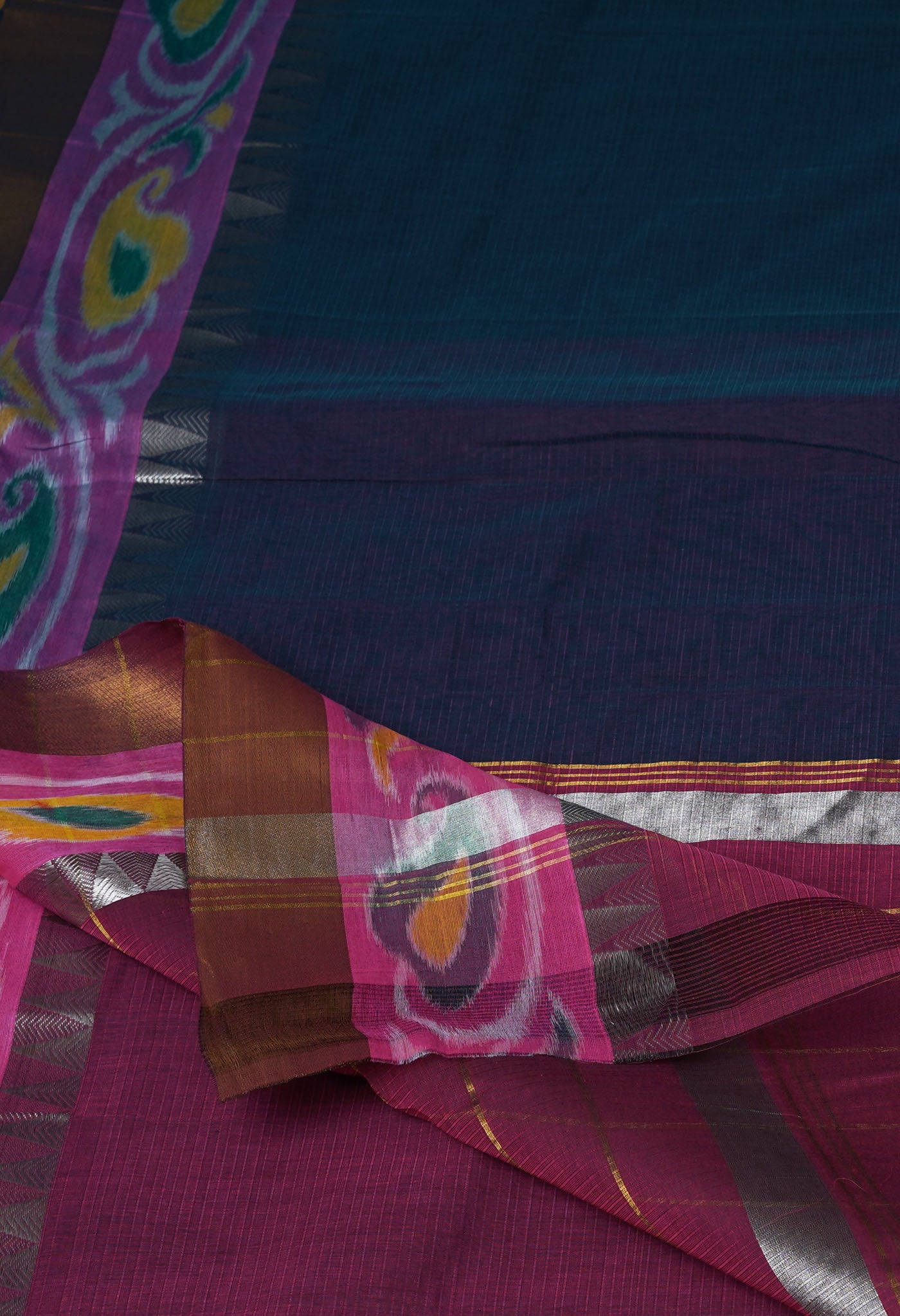 Dark Brown Pure Pavani Mangalgiri Cotton Saree-UNM82986