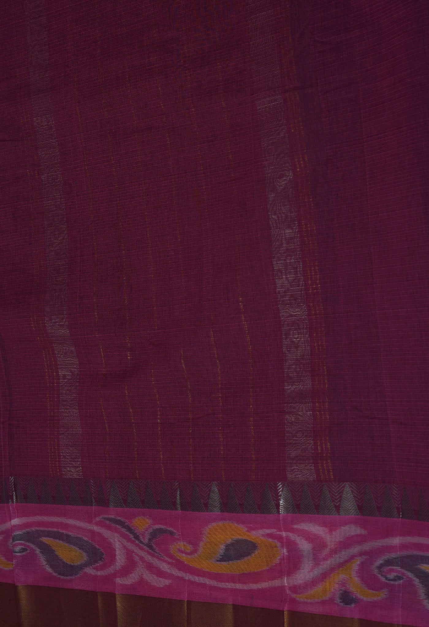 Dark Brown Pure Pavani Mangalgiri Cotton Saree-UNM82986