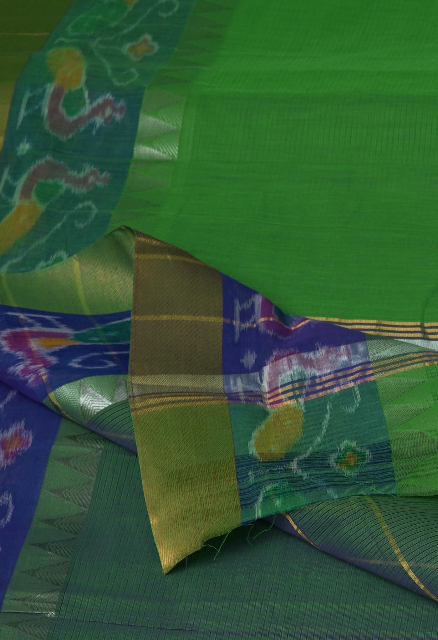 Green Pure Pavani Mangalgiri Cotton Saree-UNM82988