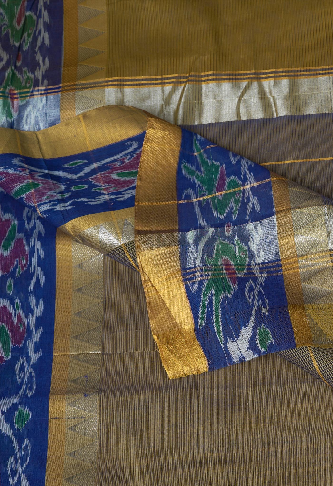 Mustard Brown Pure Pavani Mangalgiri Cotton Saree-UNM82989