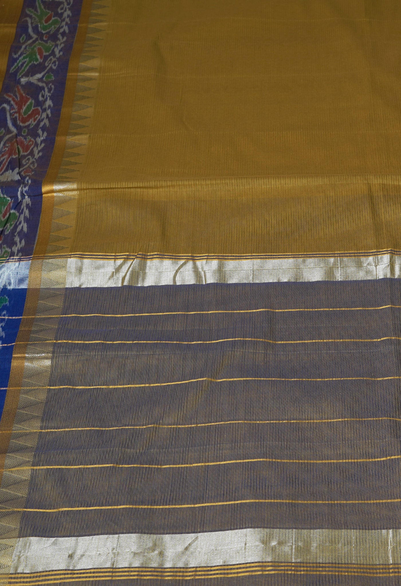Mustard Brown Pure Pavani Mangalgiri Cotton Saree-UNM82989