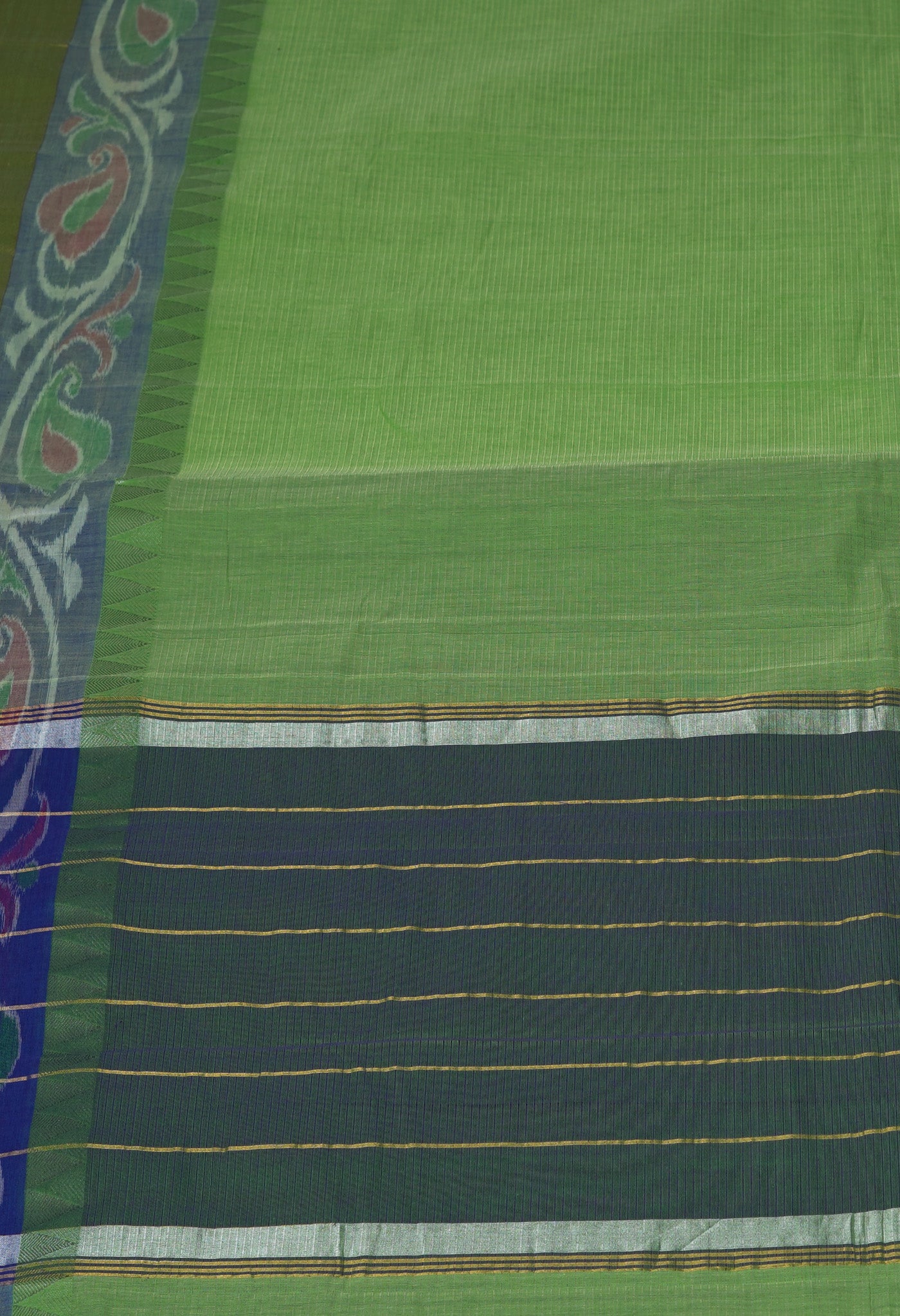Green Pure Pavani Mangalgiri Cotton Saree-UNM82995