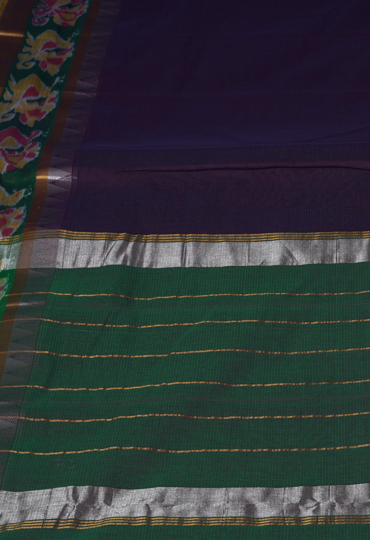 Dark Purple Pure Pavani Mangalgiri Cotton Saree-UNM82999