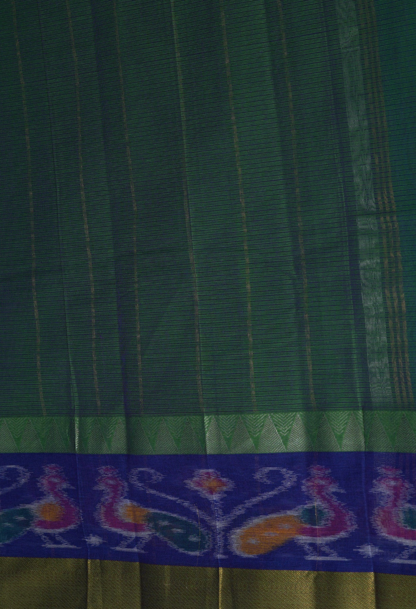 Turquoise Blue Pure Pavani Mangalgiri Cotton Saree-UNM83000