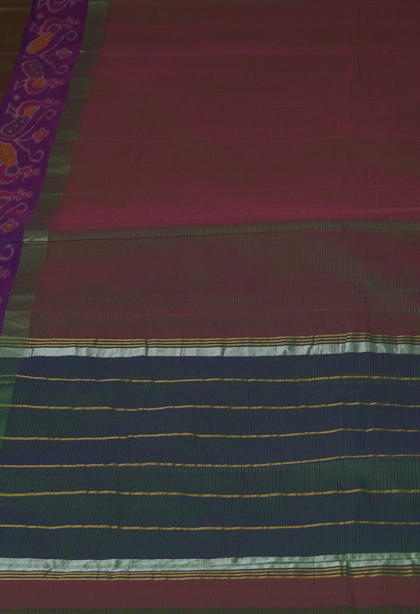 Green Pure Pavani Mangalgiri Cotton Saree-UNM83001