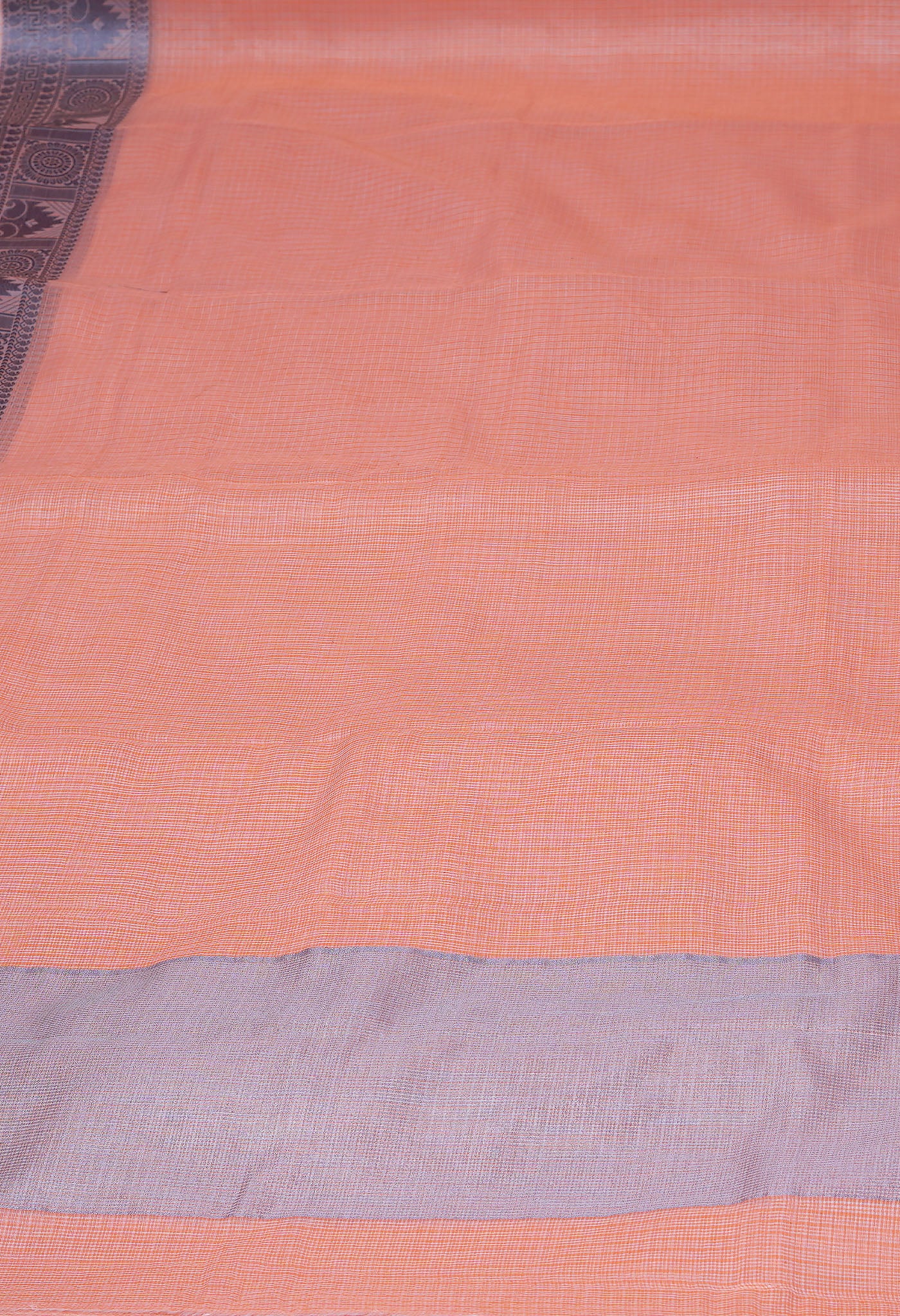 Orange Pure Plain Doria Kota Saree-UNM83012
