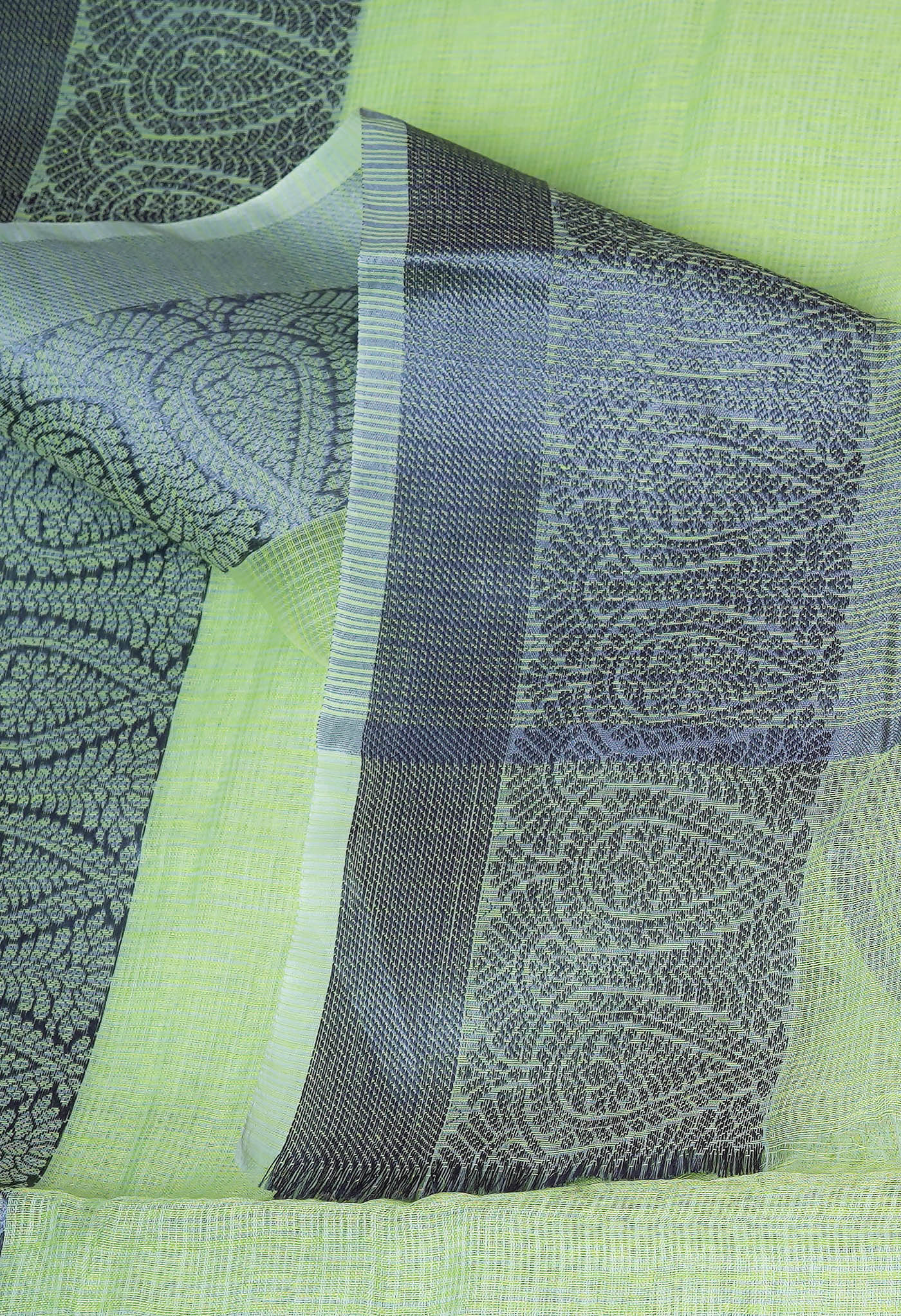Green Pure Plain Doria Kota Saree-UNM83019