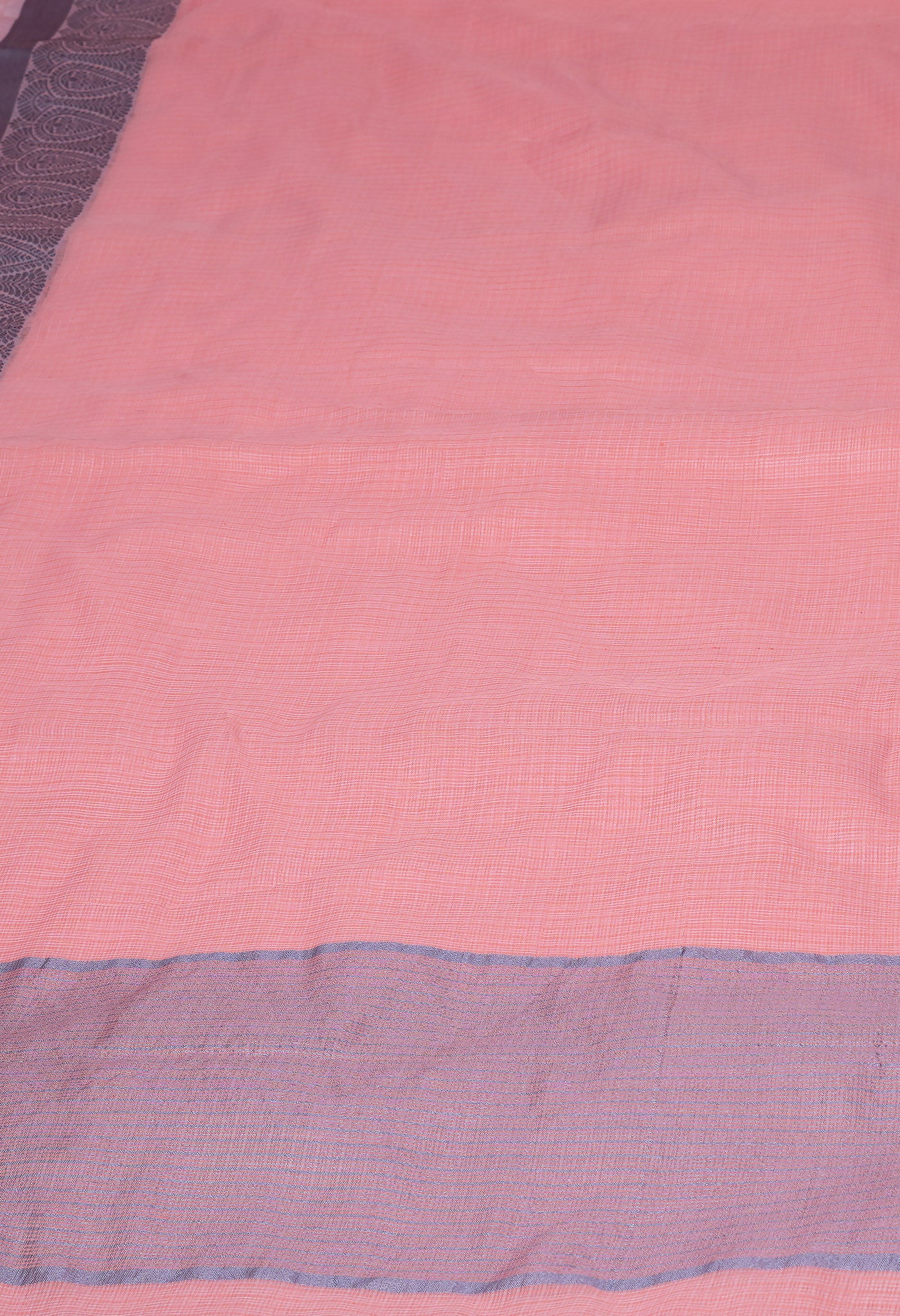 Orange Pure Plain Doria Kota Saree-UNM83030
