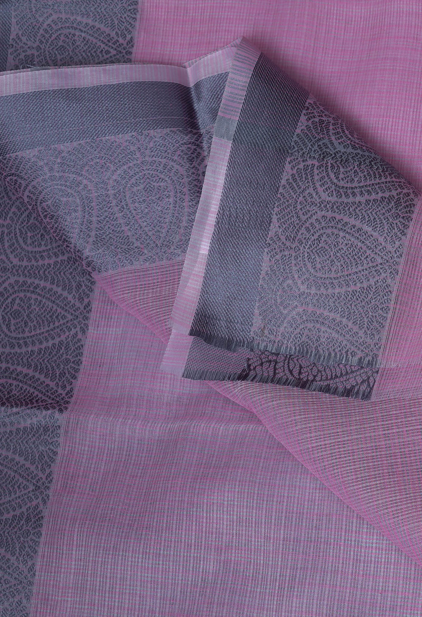 Pink Pure Plain Doria Kota Saree-UNM83031