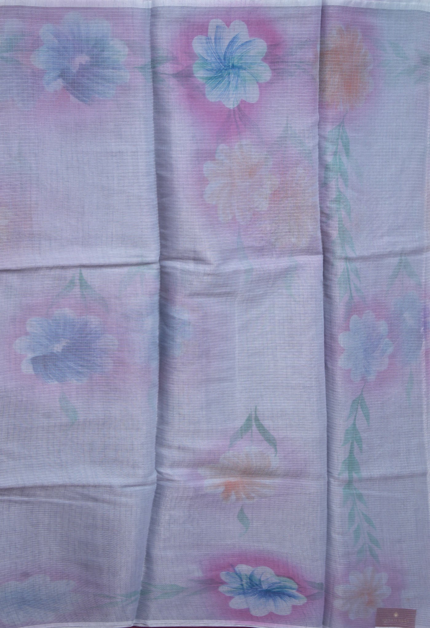 Grey Pure Hand Painted Doria Kota Saree-UNM83041