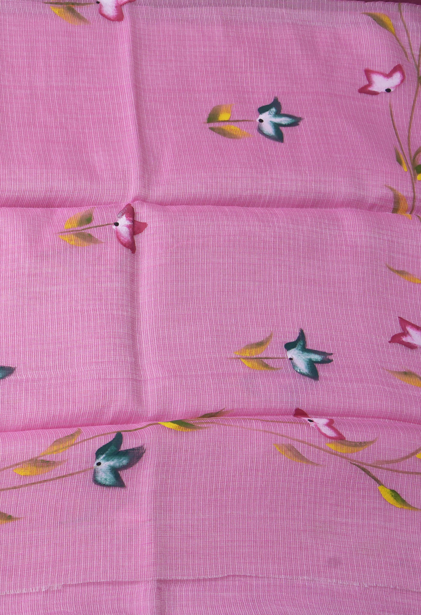 Pink Pure Hand Painted Doria Kota Saree-UNM83104