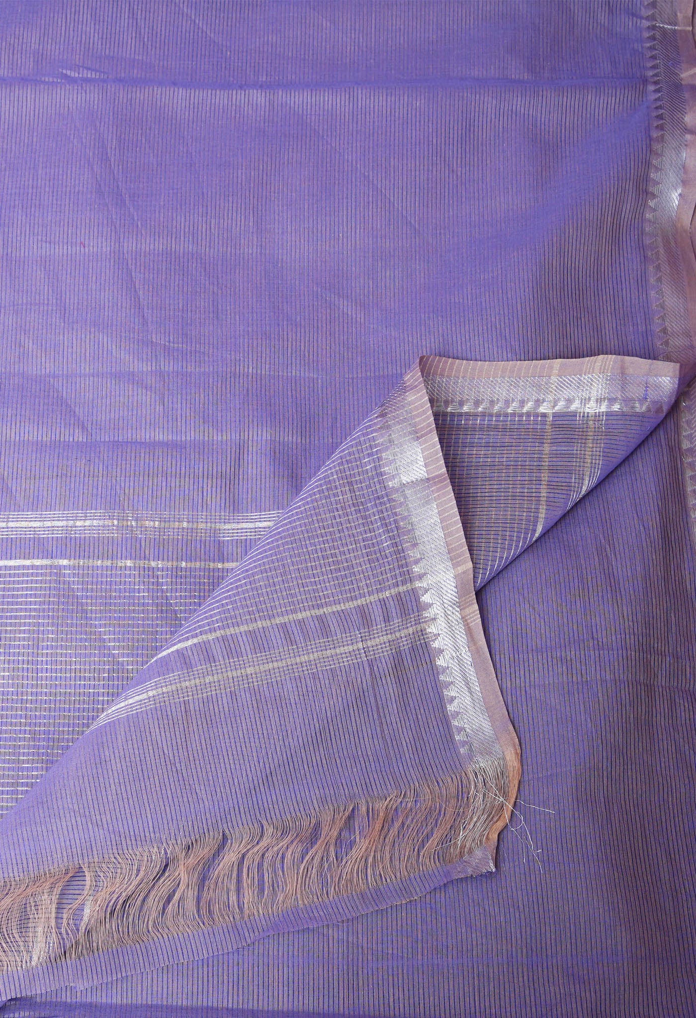 Lavender Pure Plain Pavani Mangalgiri Cotton Saree-UNM83160