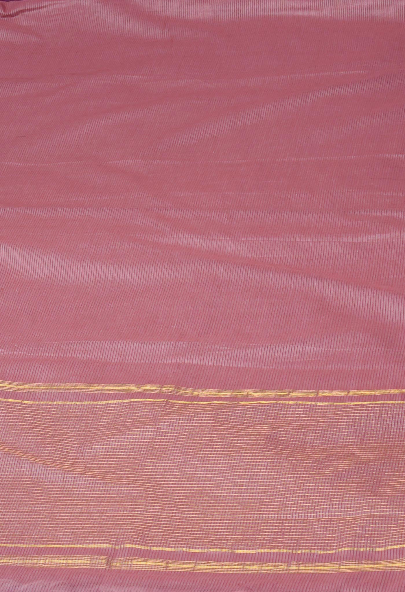 Maroon Pure Plain Pavani Mangalgiri Cotton Saree-UNM83176
