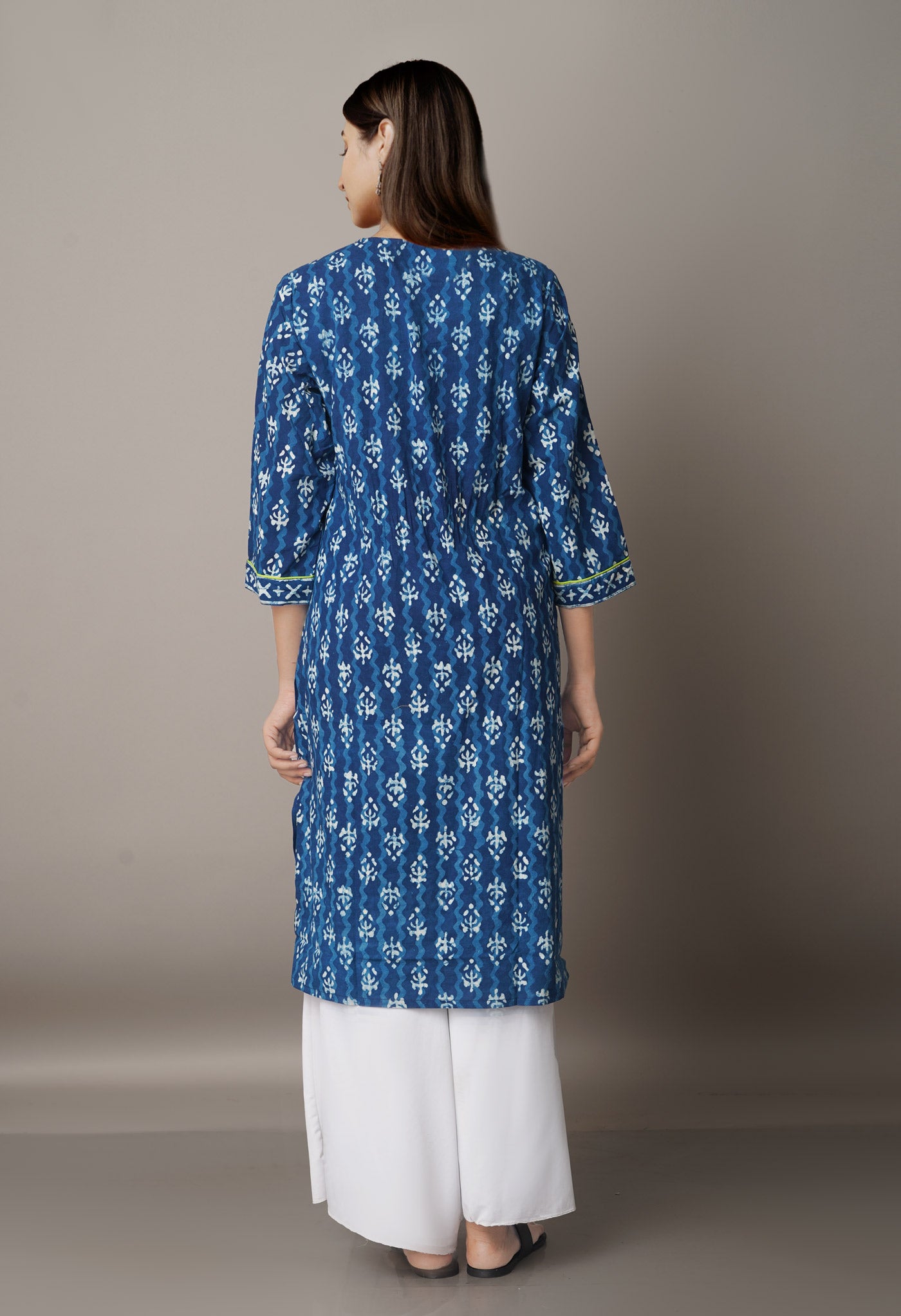 PKK1458-Sloka Weaves Rajasthani Cotton Dabu Printed Kurta