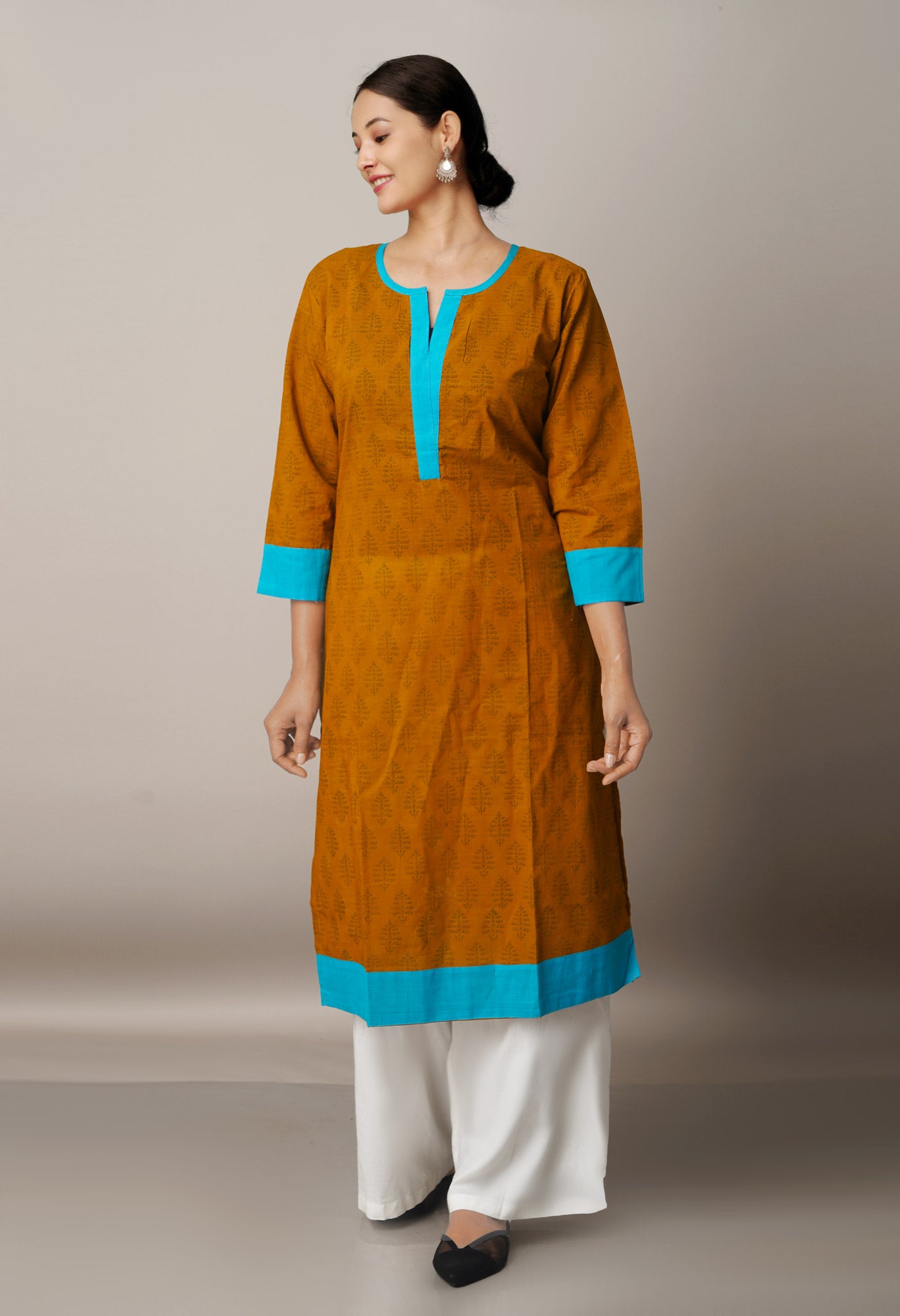 Green Pure Mangalagiri Cotton Kurta-PKK1827