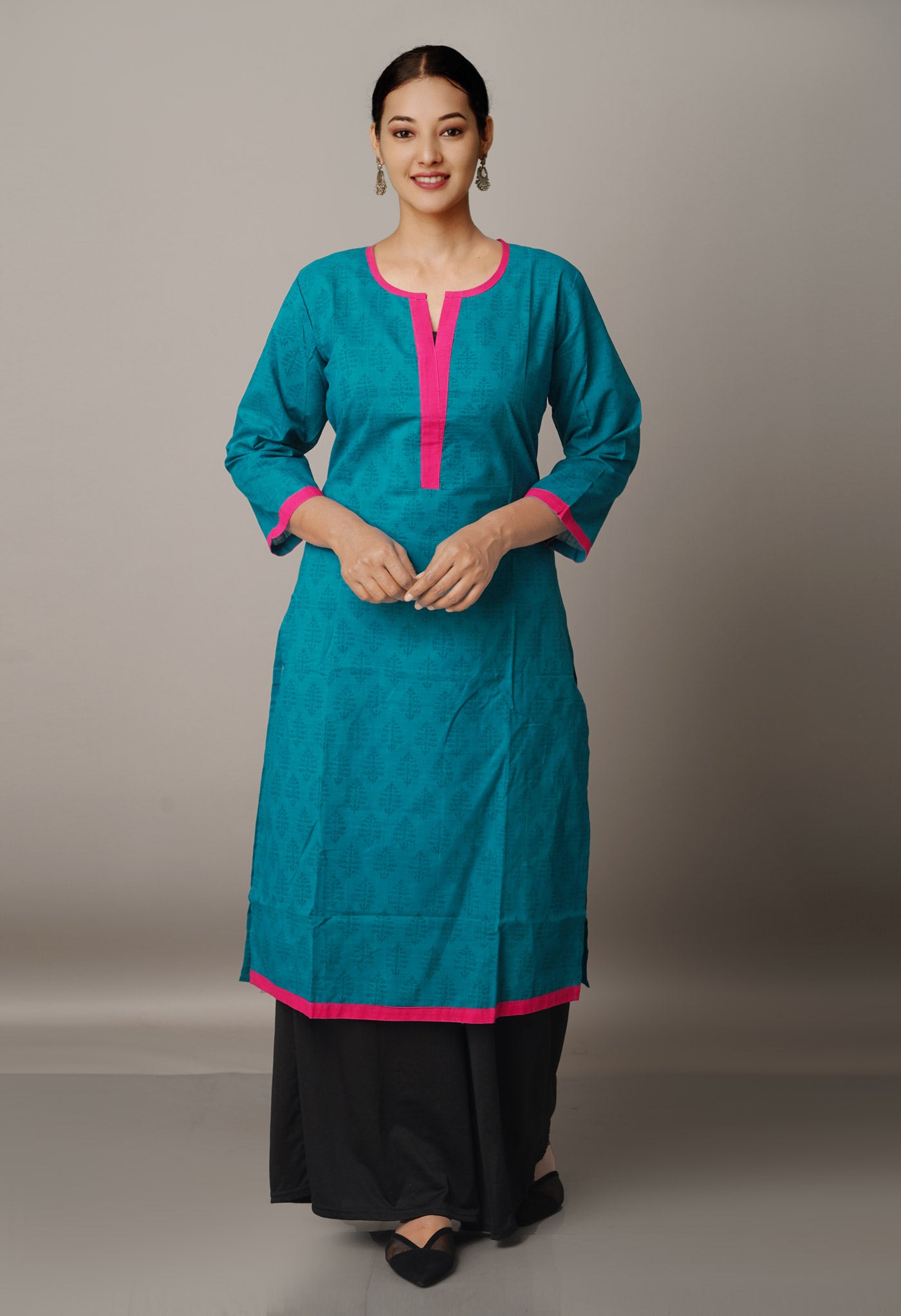 Green Pure Mangalagiri Cotton Kurta-PKK1829