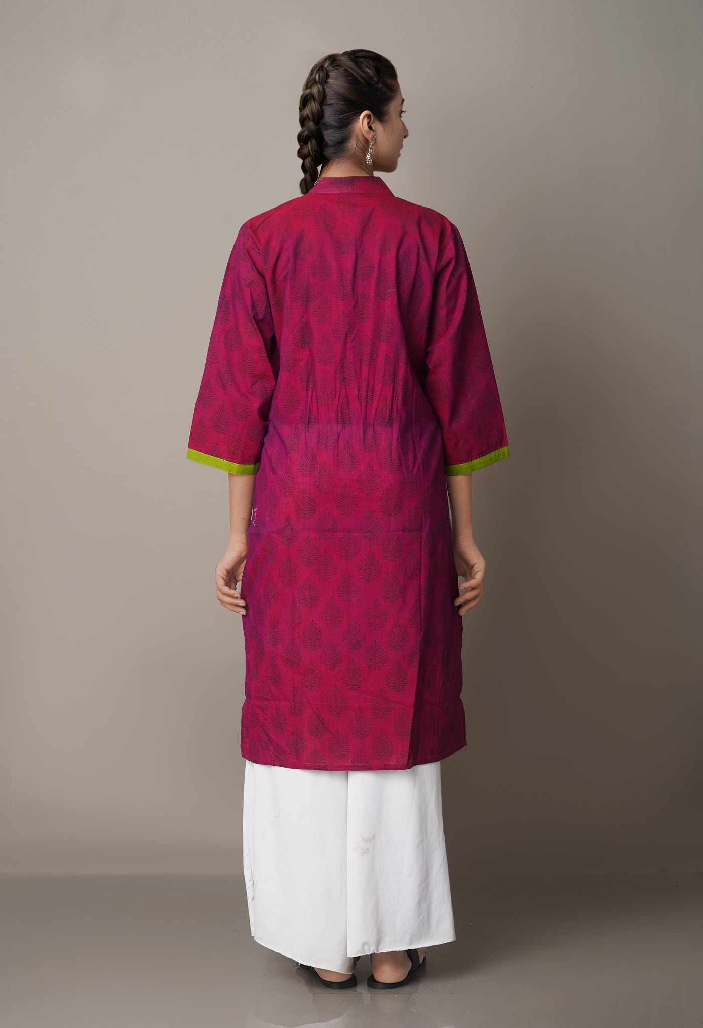 Pink Pure Mangalagiri Cotton Kurta-PKK1833