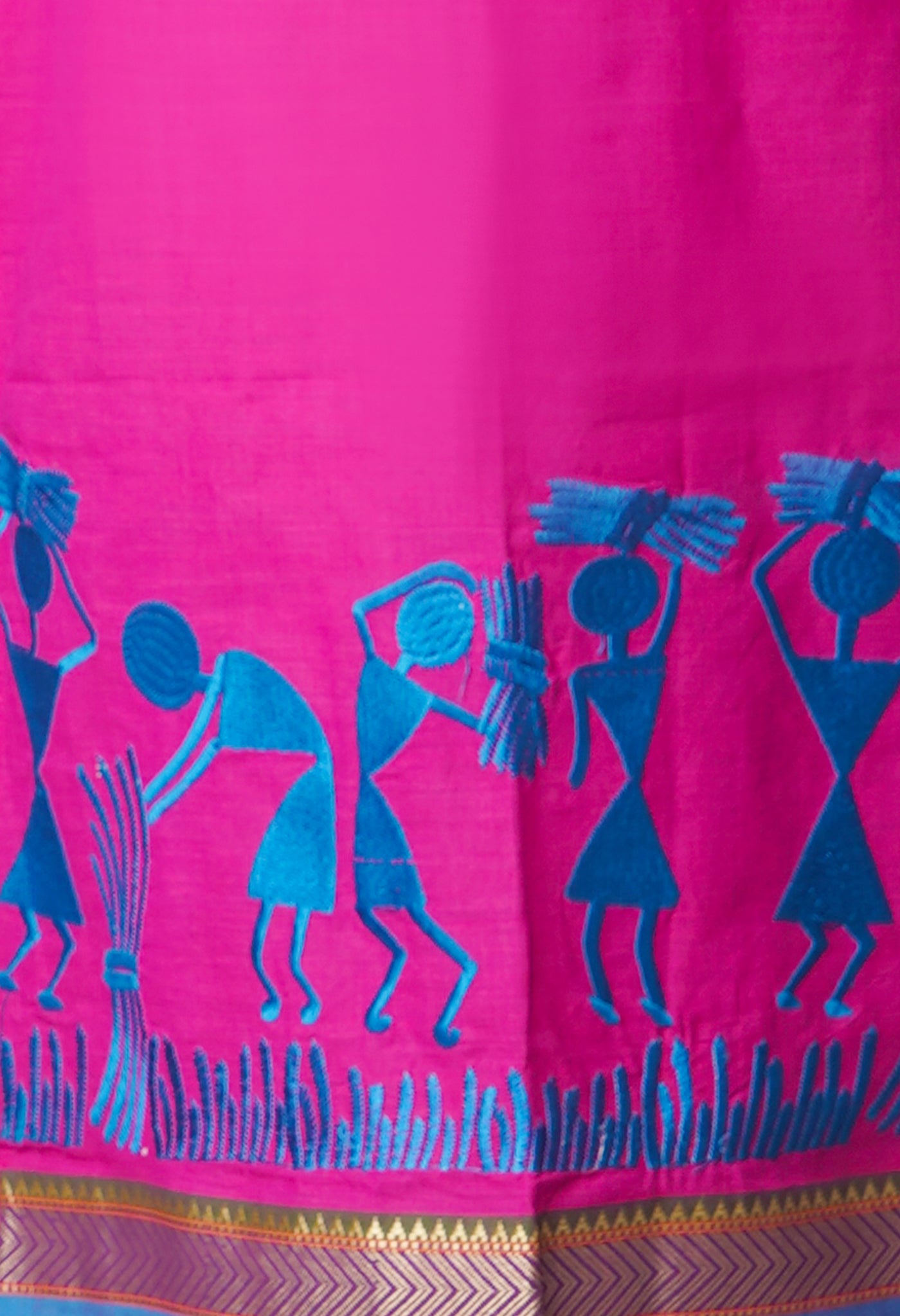 PKK749-Pracheen kala pink Mangalagiri cotton kurti