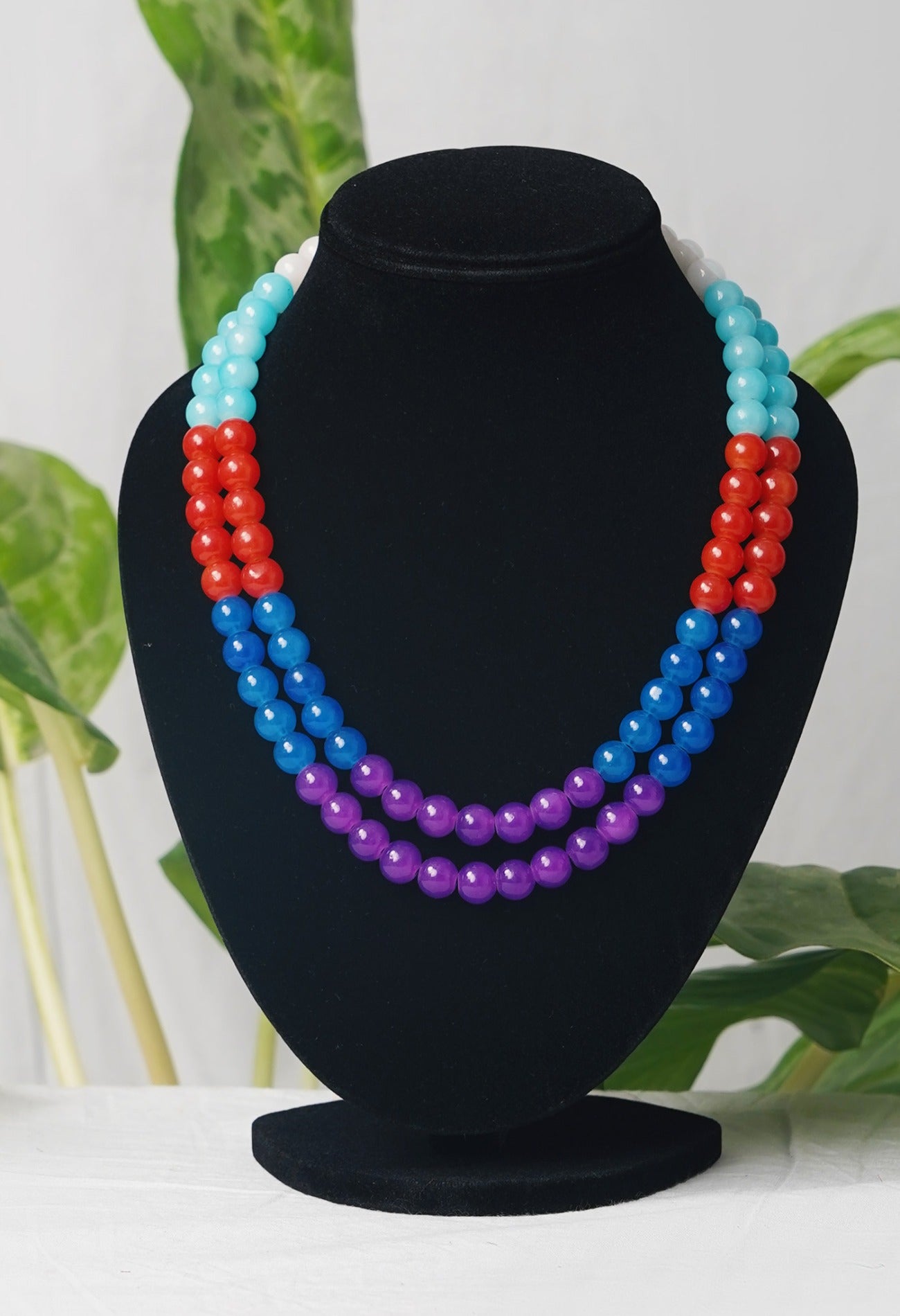 Multi Amravati Ocean Beads Necklace-UJ195