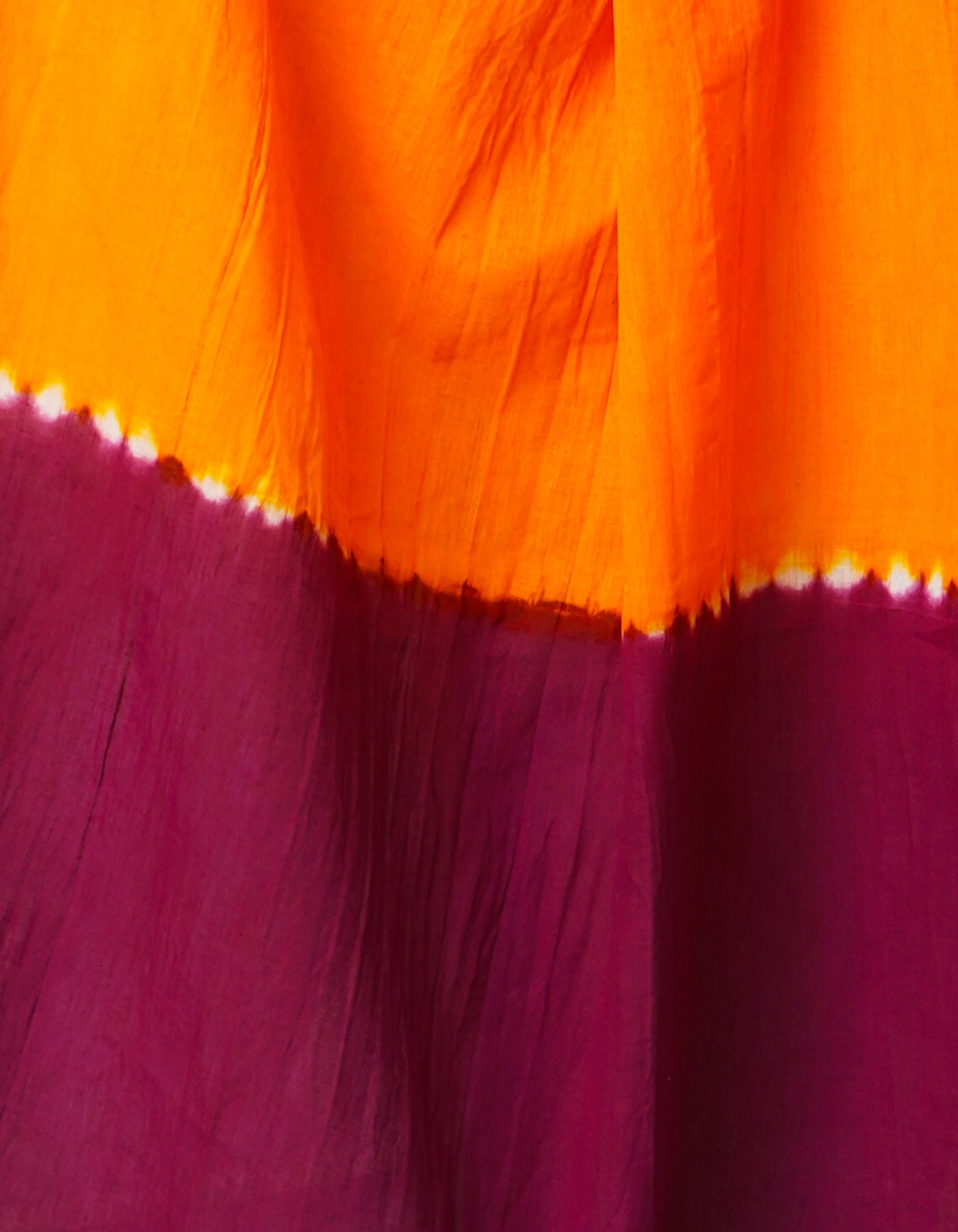 Dark Purple-Mustard Yellow Pure Tie- Dye Shibori Cotton Dupatta-UDS3625