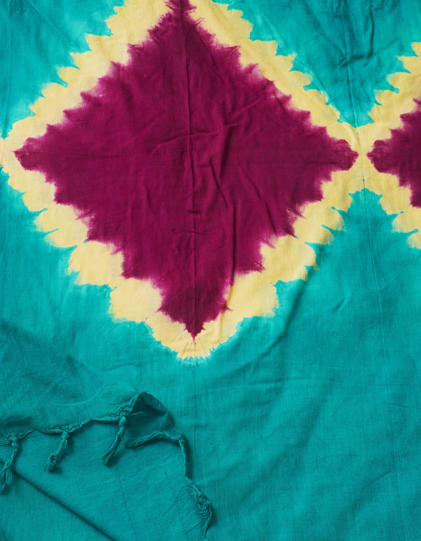 Multi Pure Tie- Dye Shibori Cotton Dupatta-UDS3664