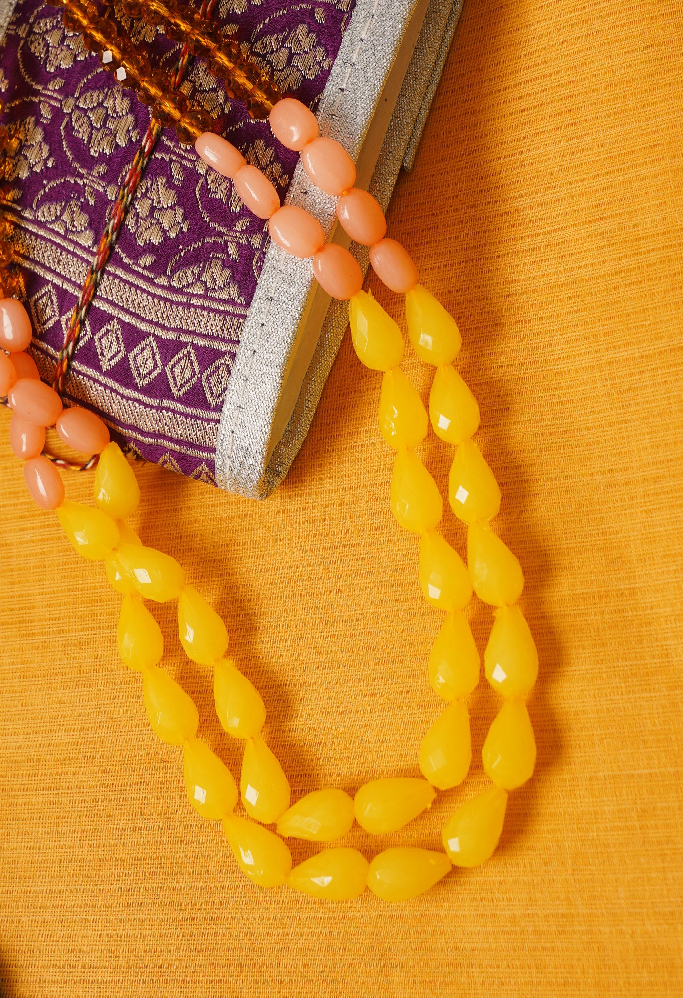 Multi Amravati Beads Necklace- UJ454