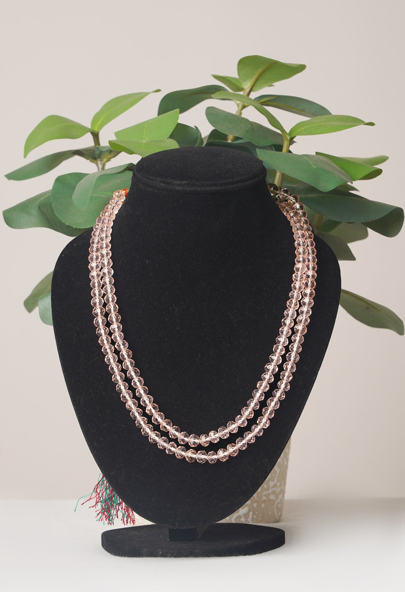 Pink Amravati Crystal Necklace- UJ464