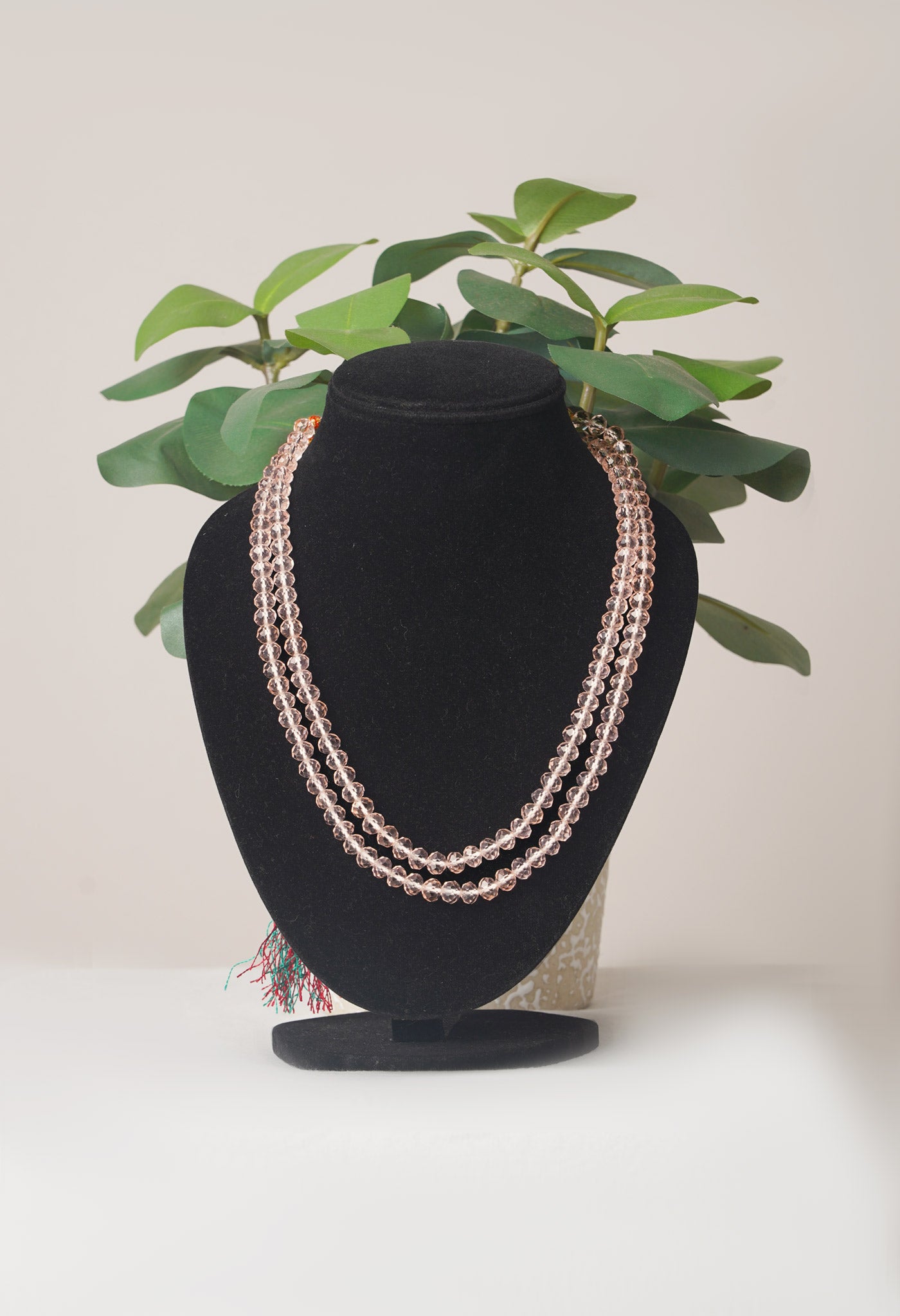 Pink Amravati Crystal Necklace- UJ464