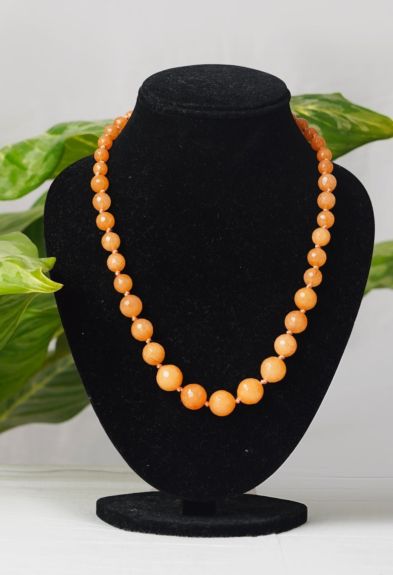 Orange Amravati Ocean Beads Necklace-UJ118