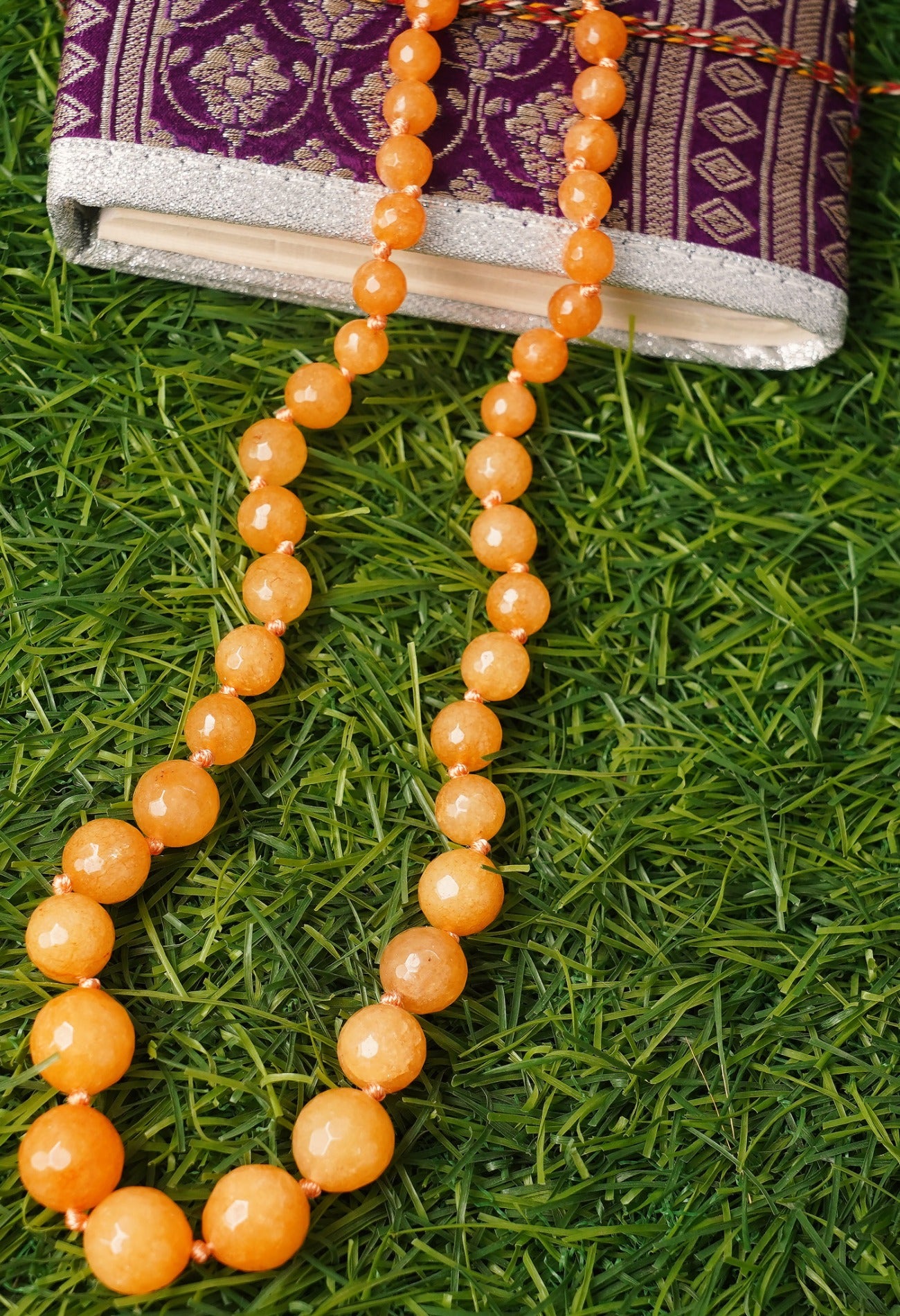 Online Shopping for Orange Amravati Ocean Beads Necklace from Andhra Pradesh at Unnatisilks.comIndia