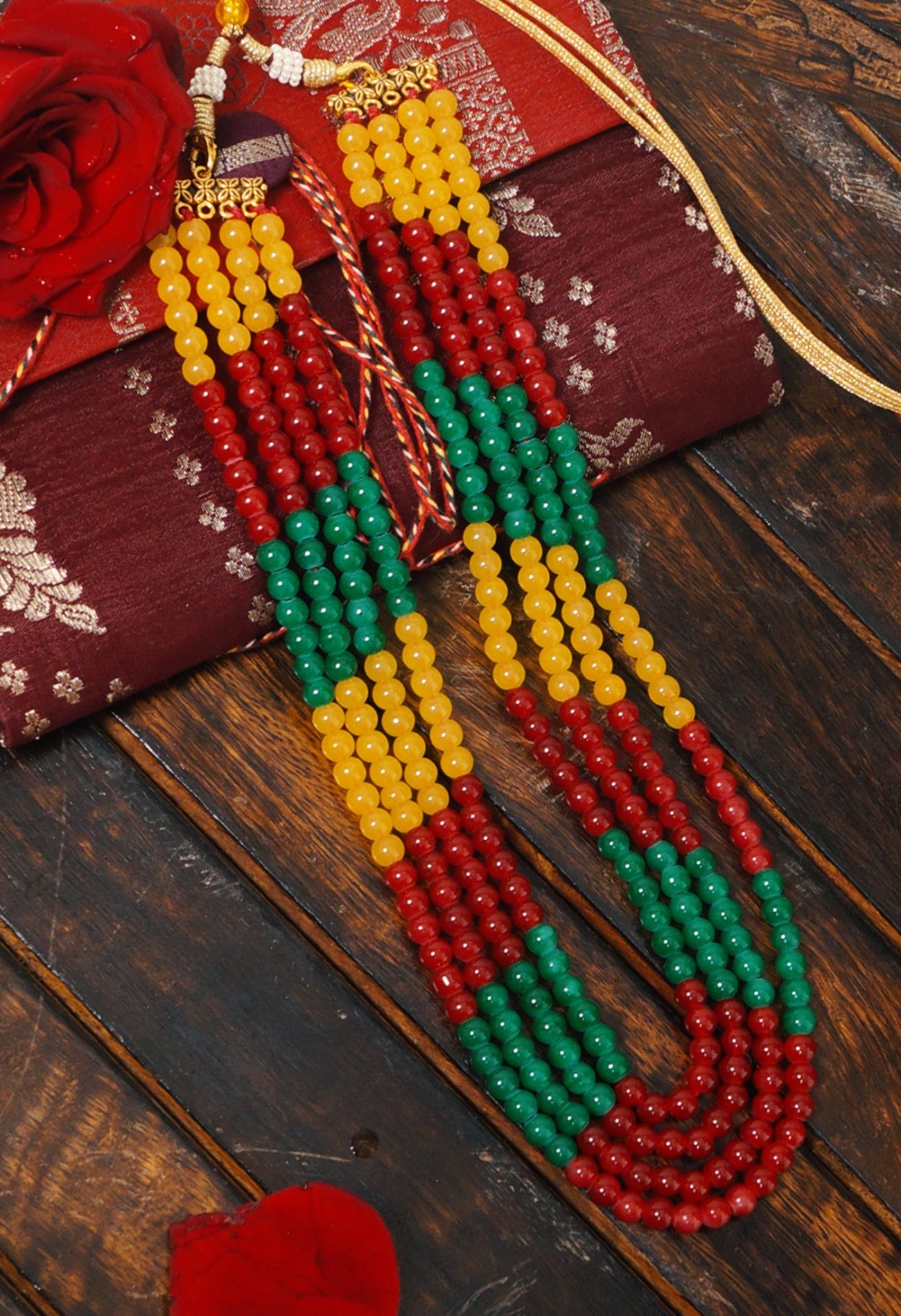 Multi Amravati Ocean Beads Necklace-UJ143