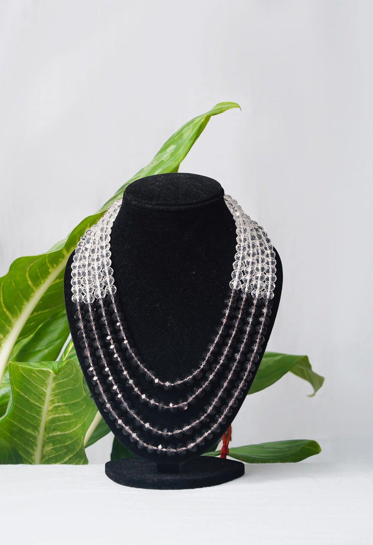 Online Shopping for White-Grey Amravati Crystal Necklace from Andhra Pradesh at Unnatisilks.comIndia