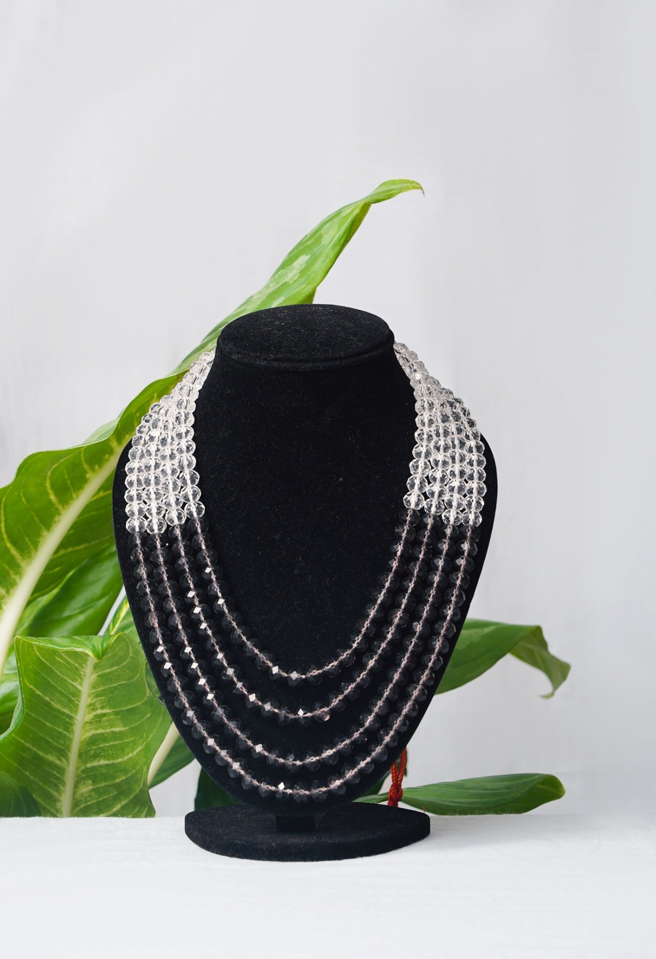 Online Shopping for White-Grey Amravati Crystal Necklace   from Andhra Pradesh at Unnatisilks.comIndia
