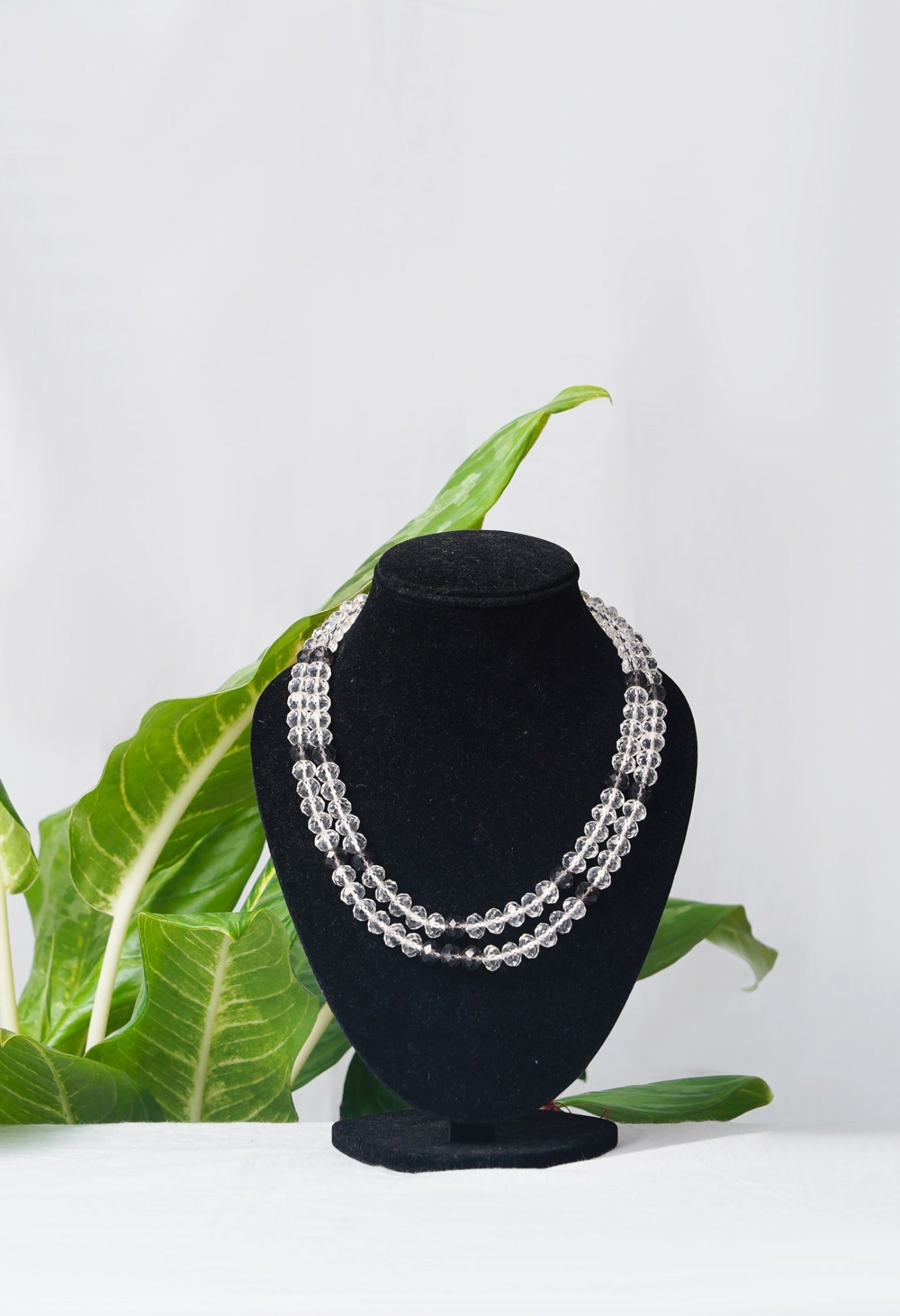 Online Shopping for White-Grey Amravati Crystal Necklace from Andhra Pradesh at Unnatisilks.comIndia