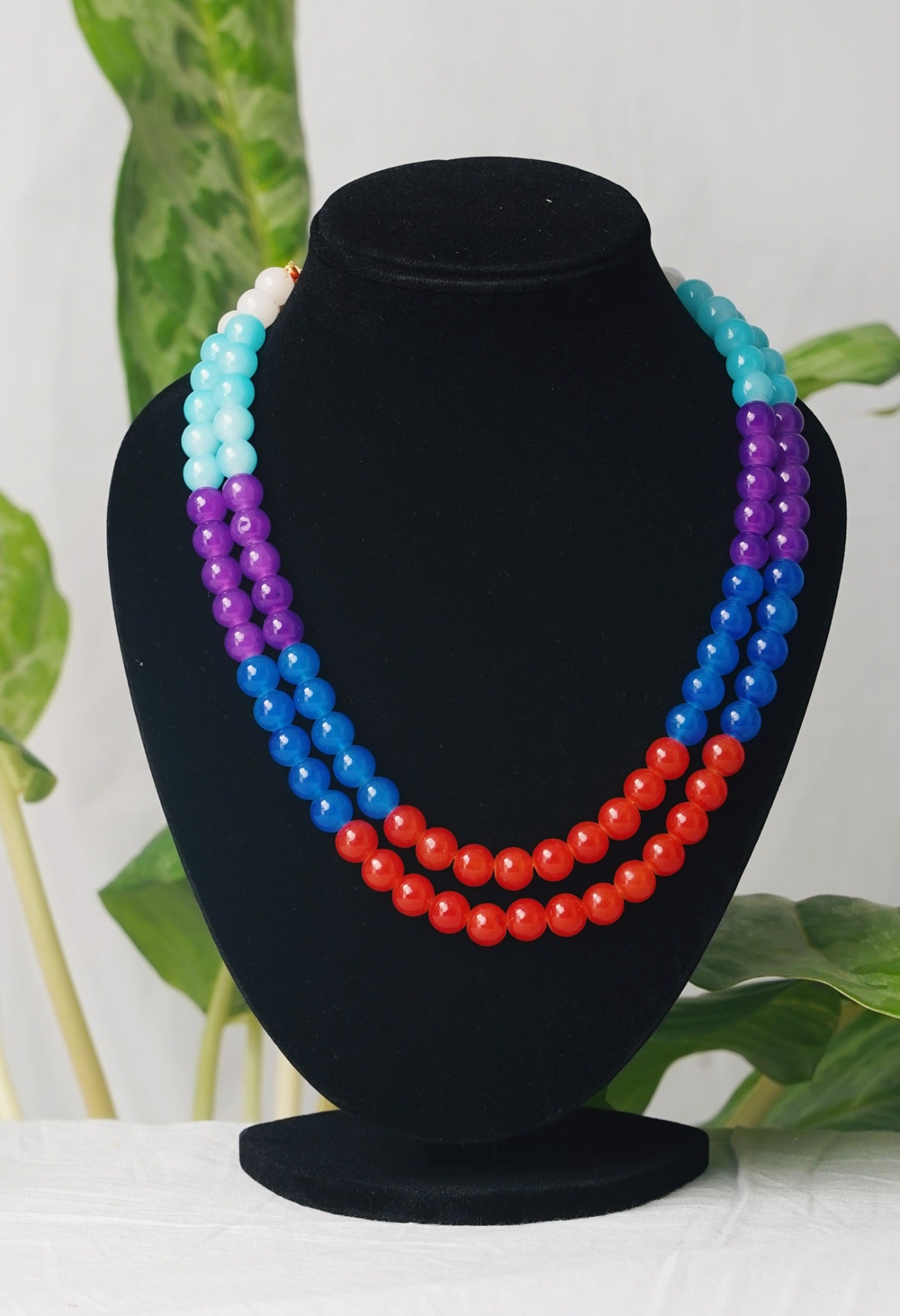 Multi Amravati Ocean Beads Necklace-UJ194