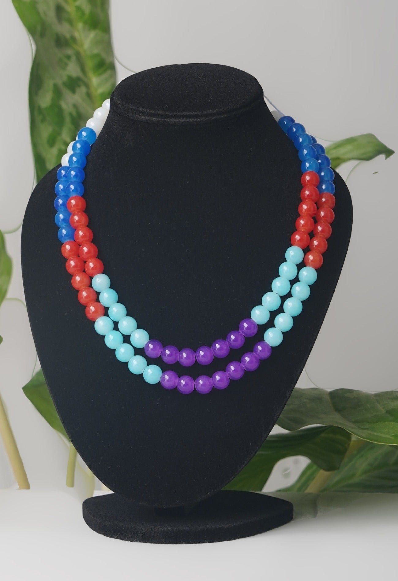 Multi Amravati Ocean Beads Necklace-UJ196